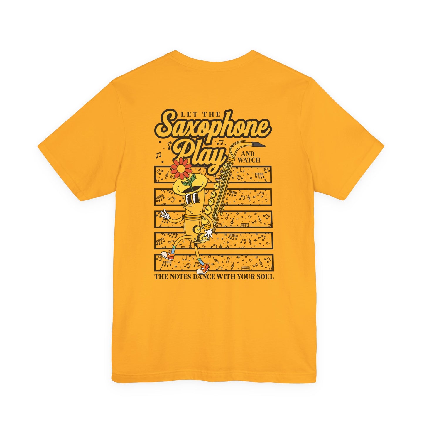 Feel the Groove Let the Saxophone Play Cartoon Saxophone T-Shirt