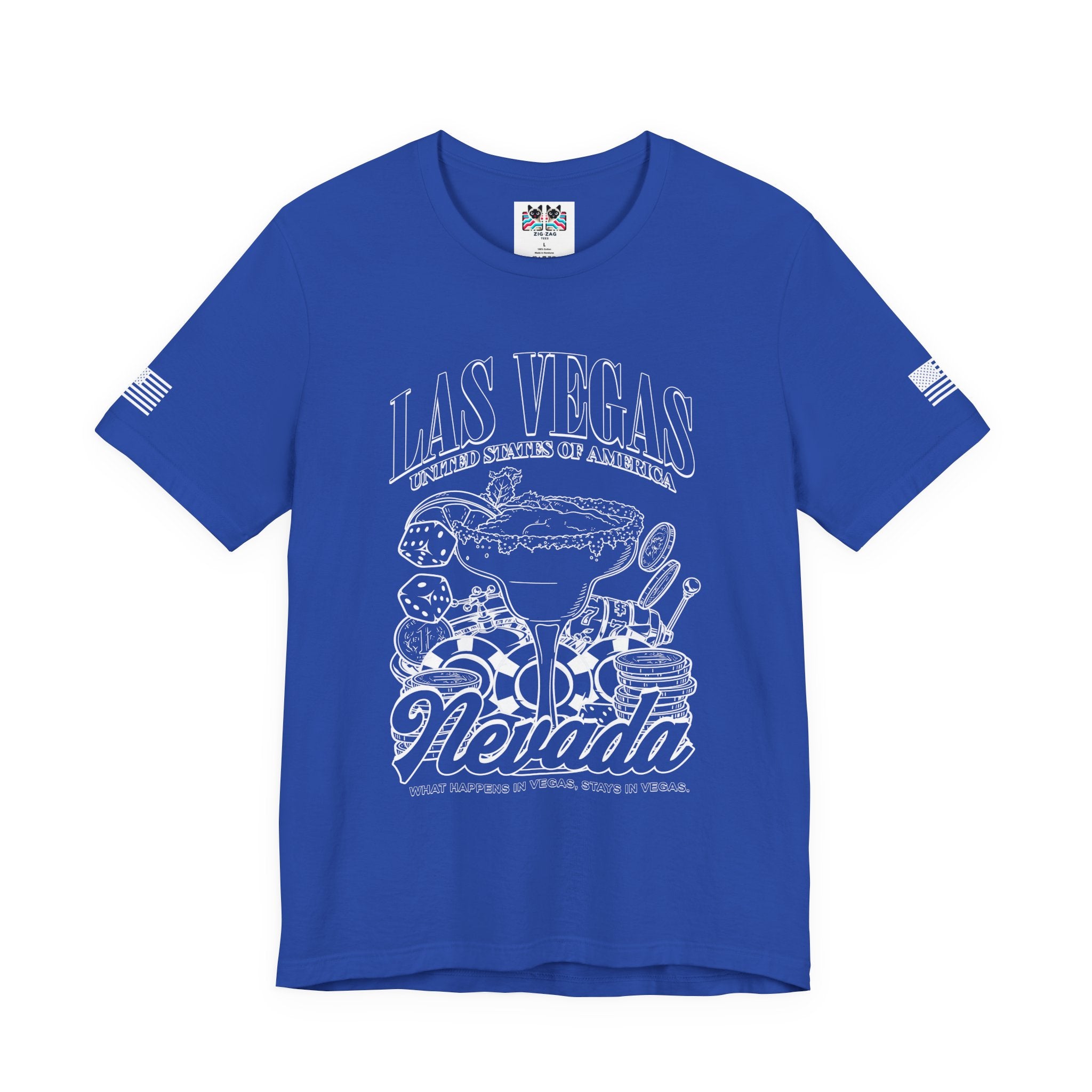 Las Vegas Nevada USA T-Shirt – Casino Cocktail Dice Chips Graphic Tee