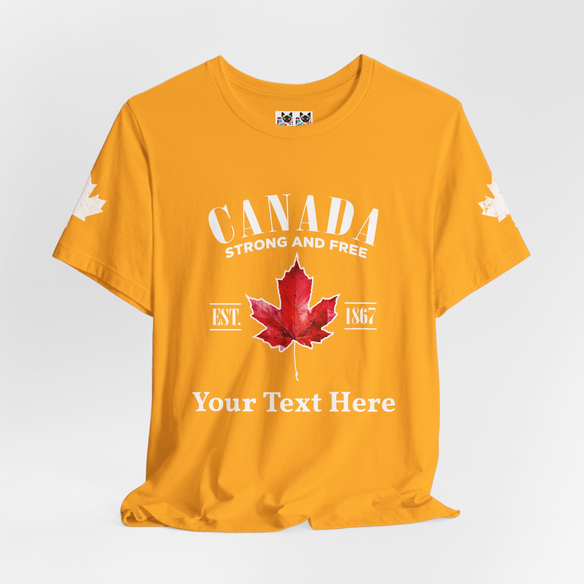 Custom T-Shirt - Canada Strong and Free True Maple Heritage T-Shirt
