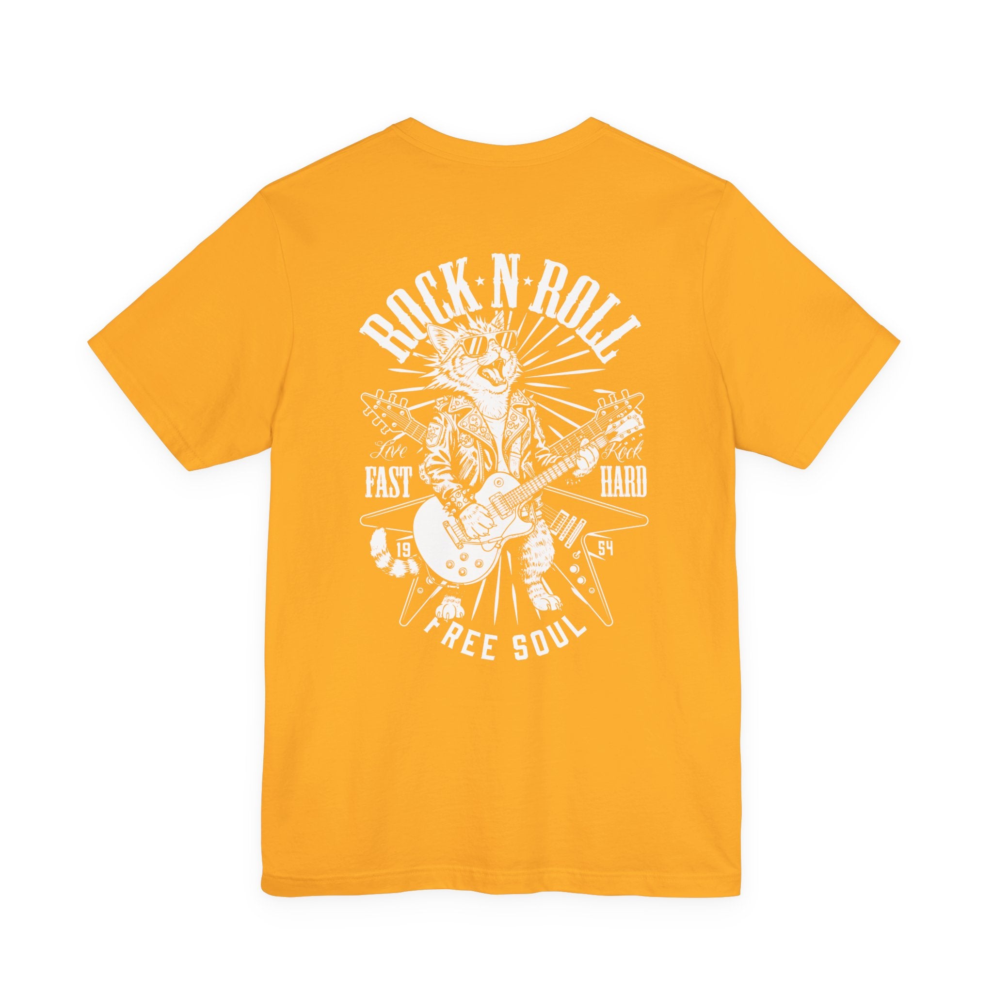 ROCK-N-ROLL Fast Hard – Cat Guitarist Tee