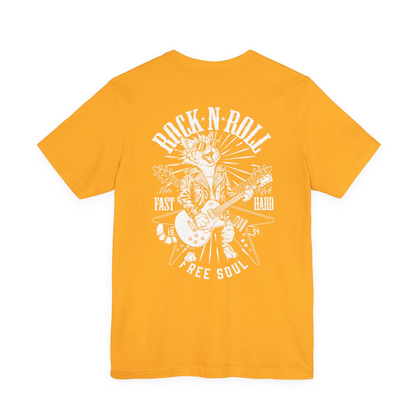 ROCK-N-ROLL Fast Hard – Cat Guitarist Tee