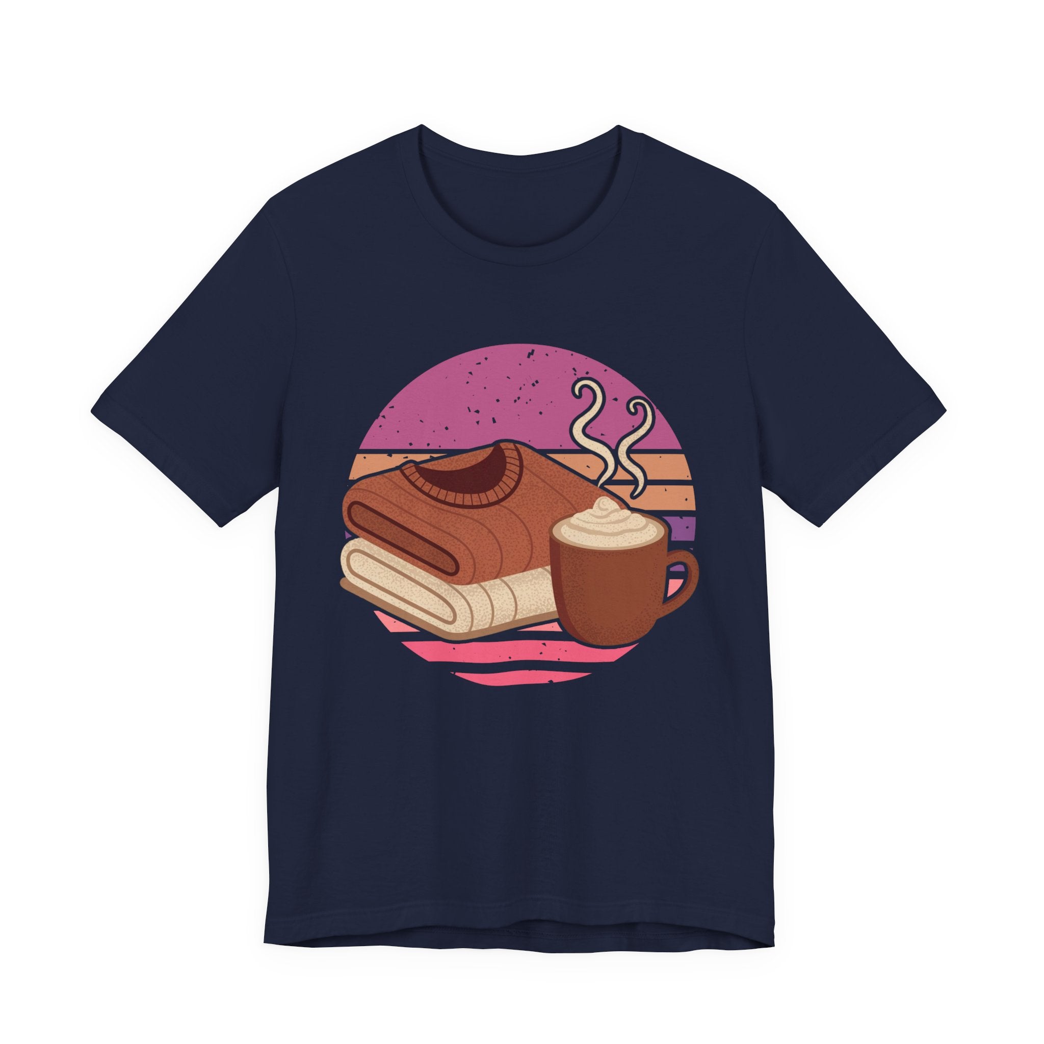 Sweater Weather Aesthetic – Cozy Sweater, Hot Drink & Cool Weather Graphic T-Shirt