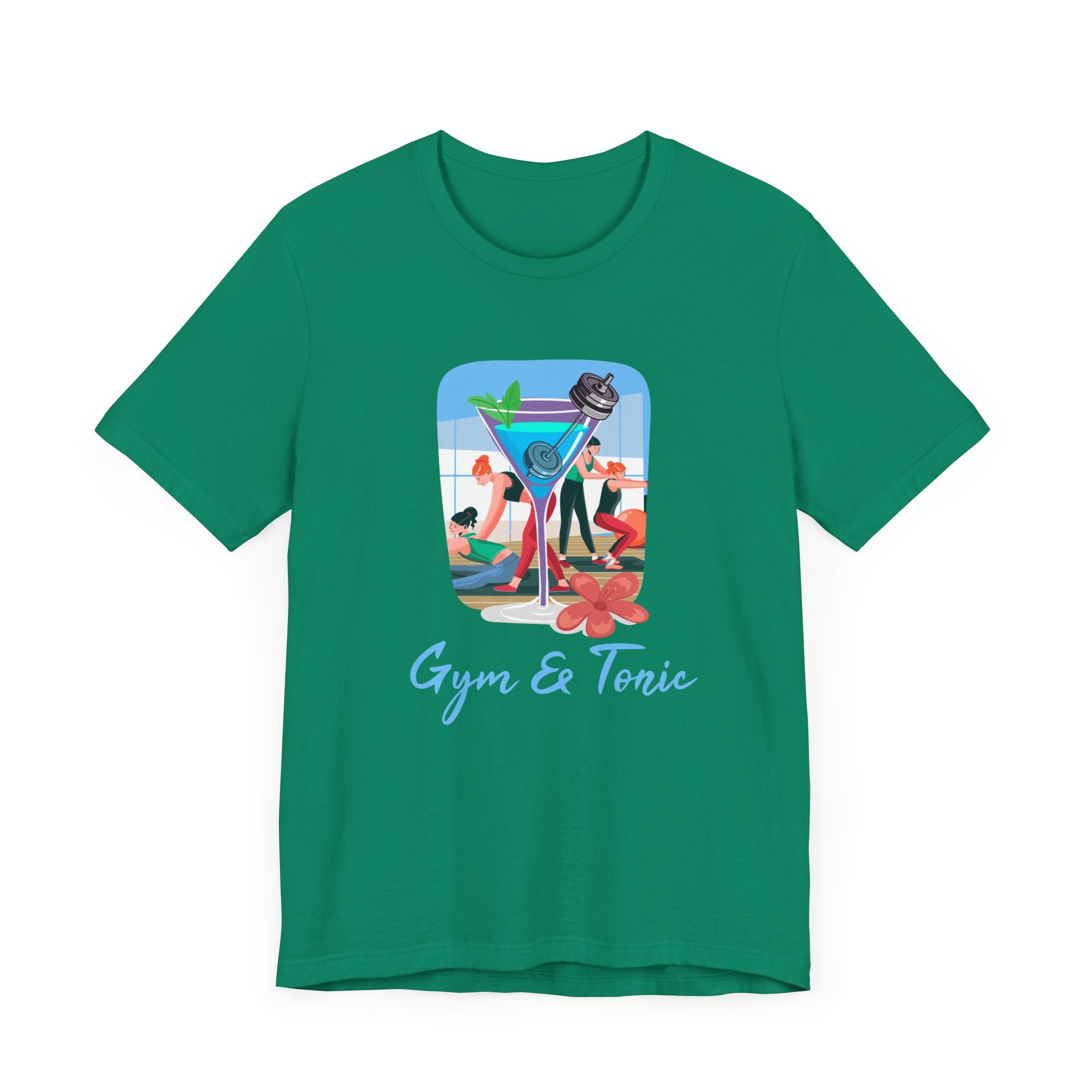 Gym and Tonic Tee, Fitness Pun Shirt, Workout Humor Graphic, Exercise and Fun Top, Healthy Balance Gift