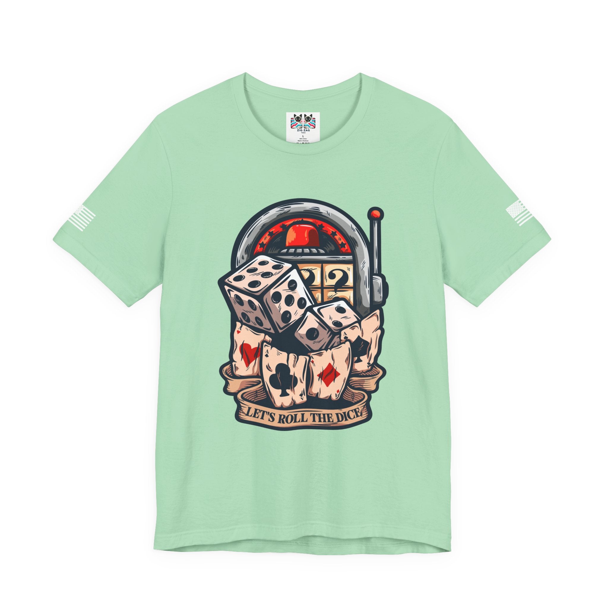 Let's Roll the Dice T-Shirt – Casino Slot Machine Poker Cards Graphic Tee