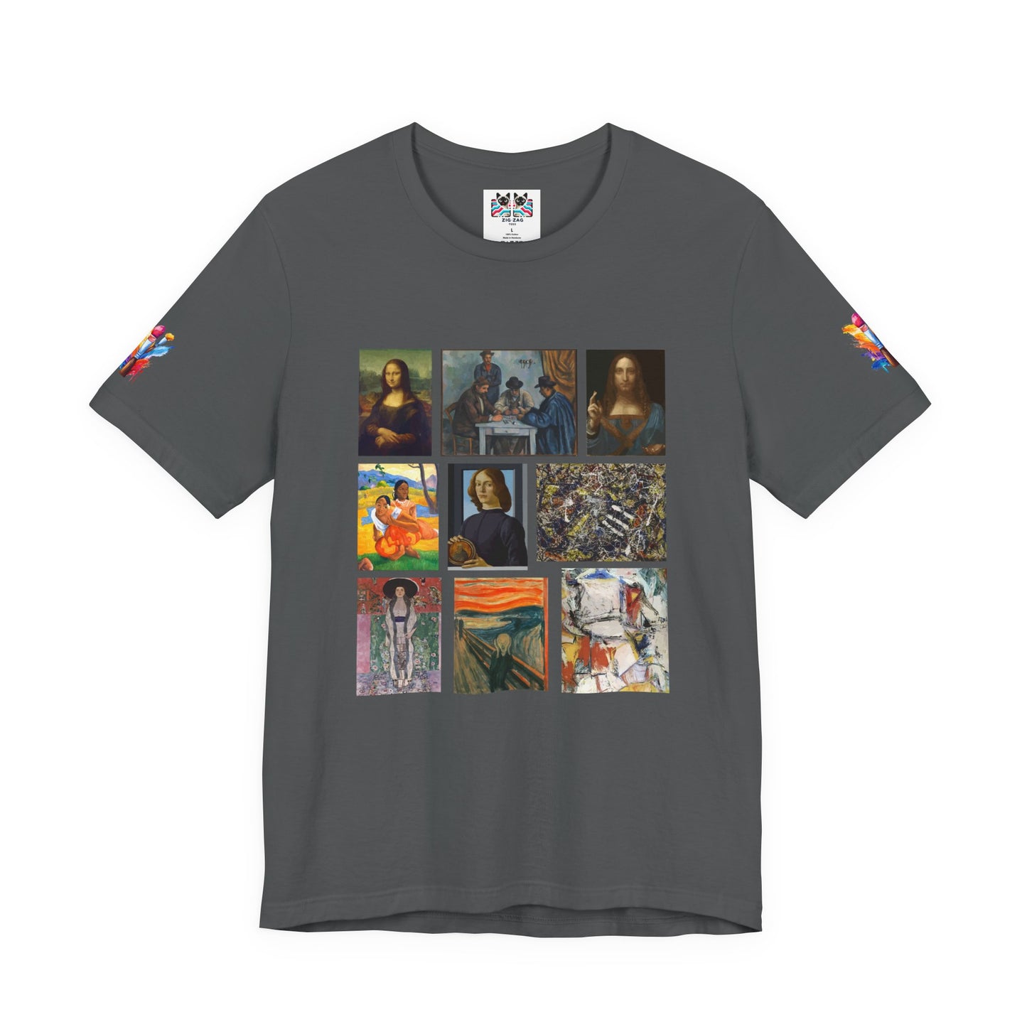 Art History Collage T-Shirt – Famous Paintings Grid Gallery Graphic Tee