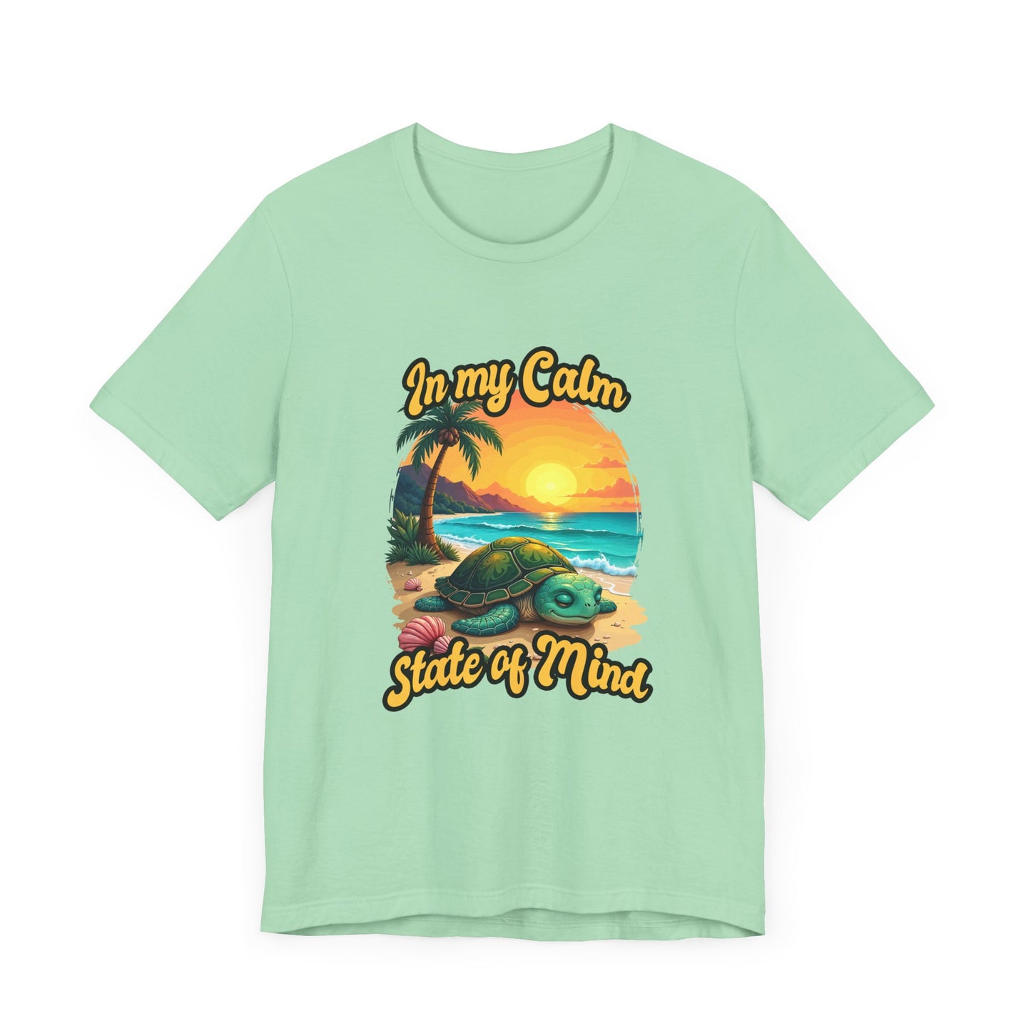 In My Calm State of Mind – Peaceful Tortoise Beach Sunset Graphic T-Shirt