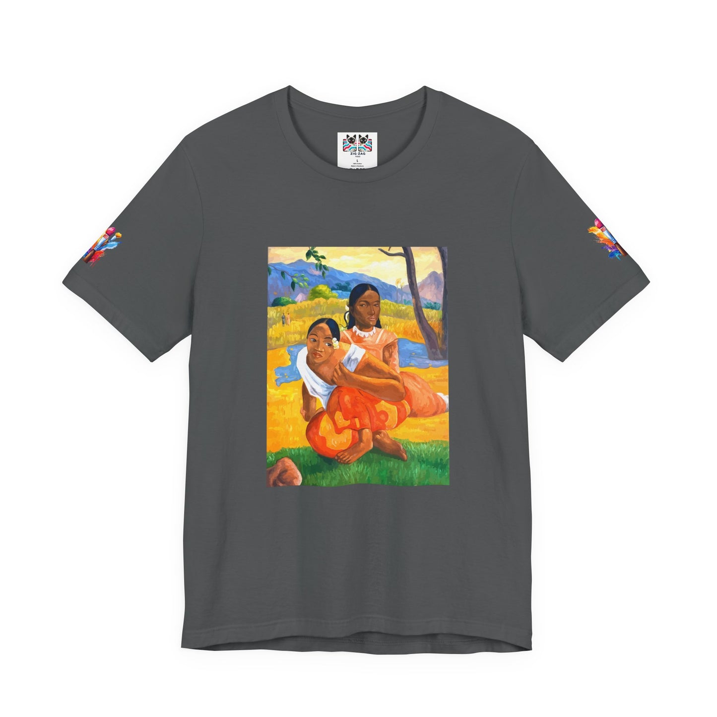 Tahitian Women Art T-Shirt – Post-Impressionist Tropical Paradise Painting Graphic Tee