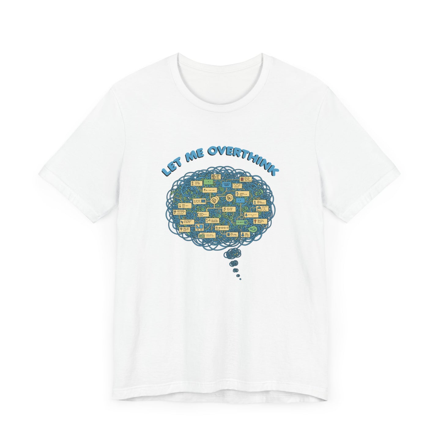 Let Me Overthink This Tee, Funny Anxiety Shirt, Spiraling Thoughts Graphic Tee, Relatable Mental Loop Top, Introvert Humor Gift