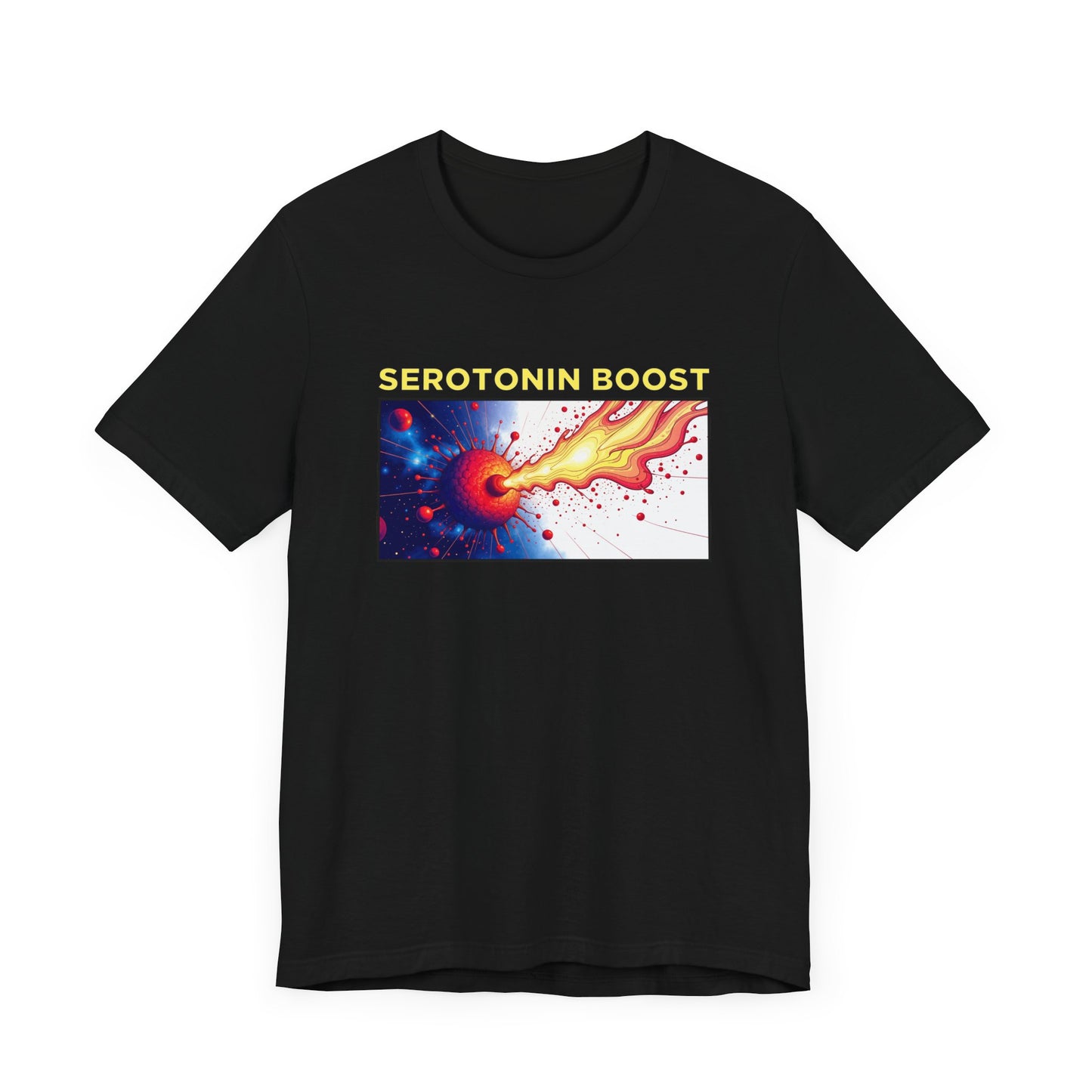 Serotonin Boost Shirt Mental Health Awareness Tee Featuring a Happy Brain and Positive Vibe for Science Lovers and Joy Seekers