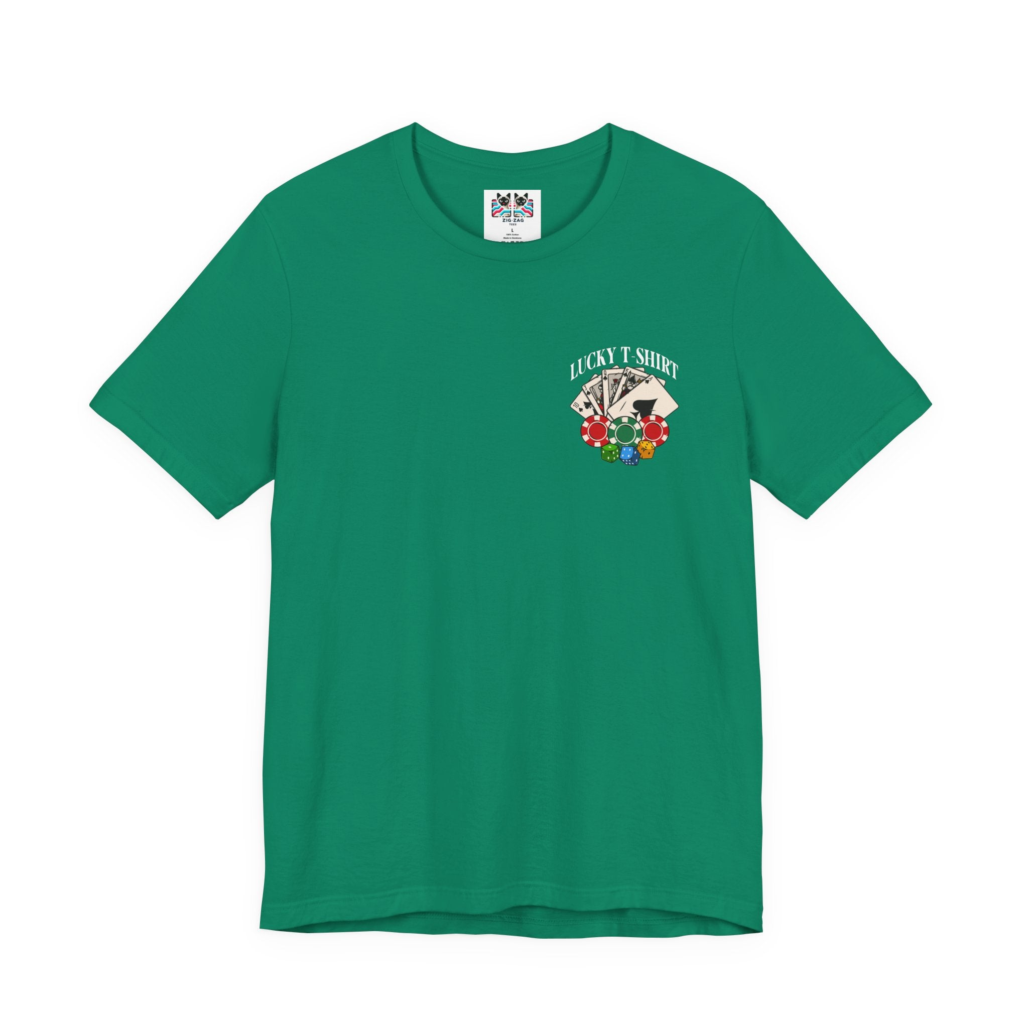Lucky Shirt T-Shirt - Gamble With My Lucky Shirt Front Back Casino Superstition