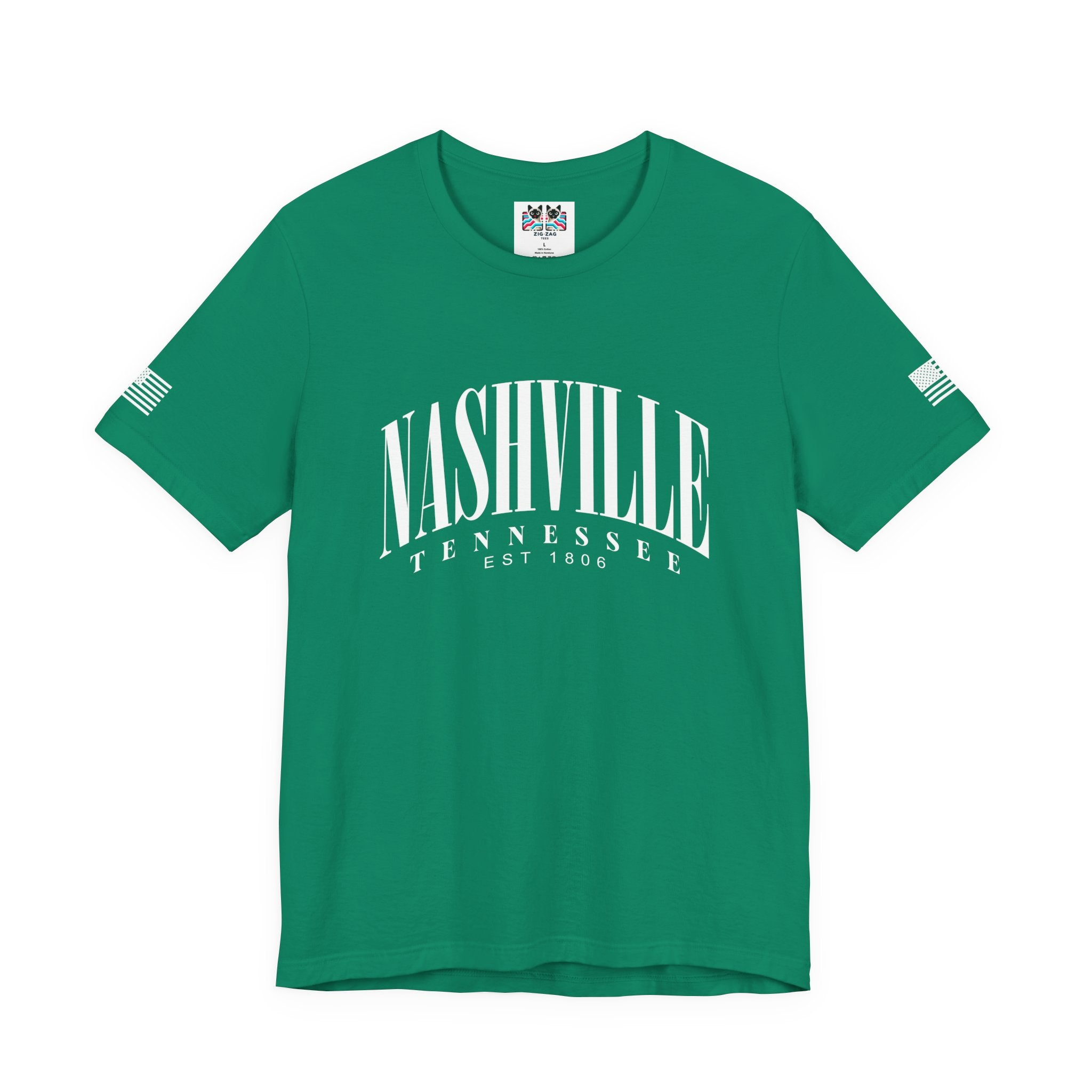 Nashville Tennessee T-Shirt – Arched Varsity EST 1806 Typography Tee