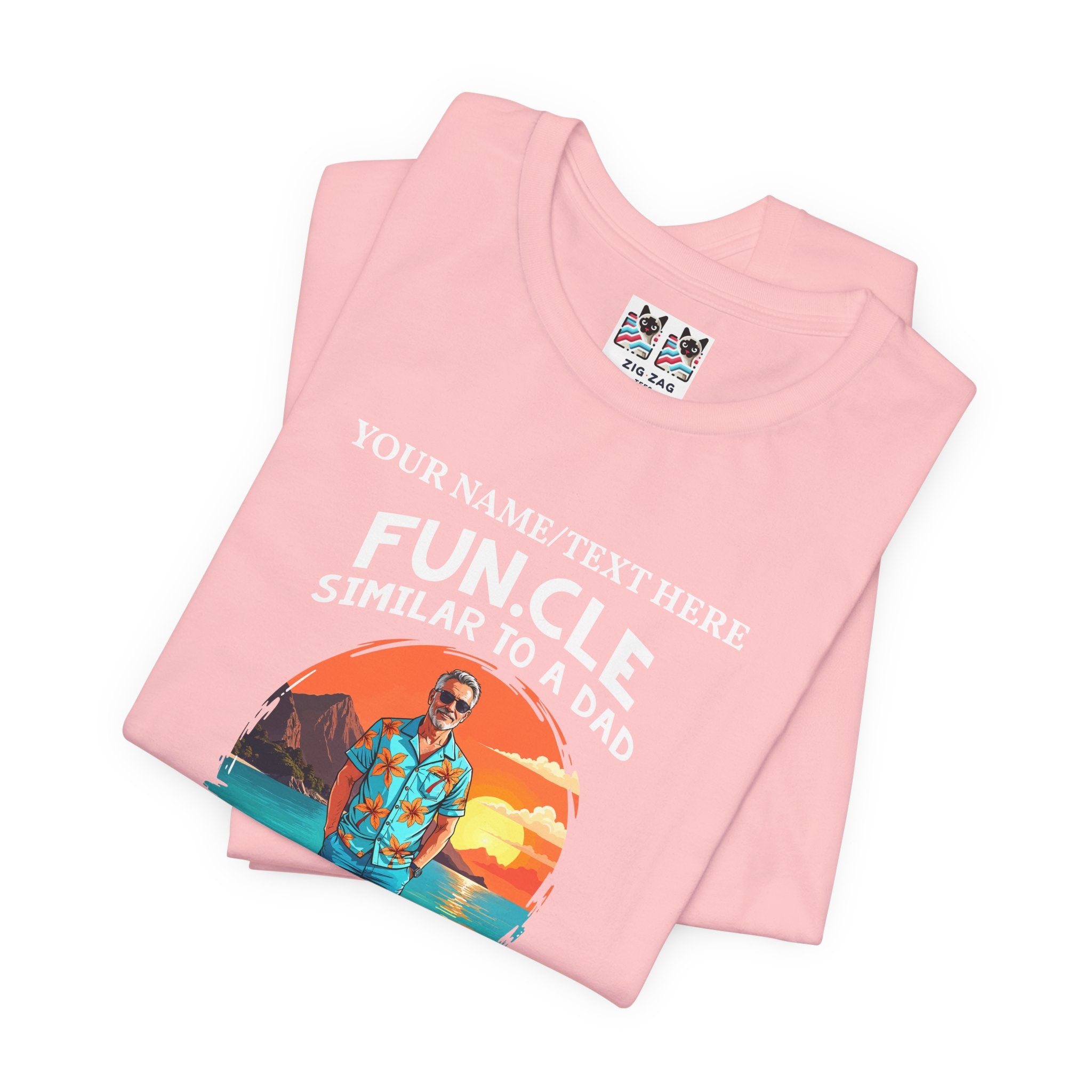 Custom T-Shirt - FUN.CLE Beach Sunset T-Shirt – Cool Uncle Beach Graphic with Funny Quote