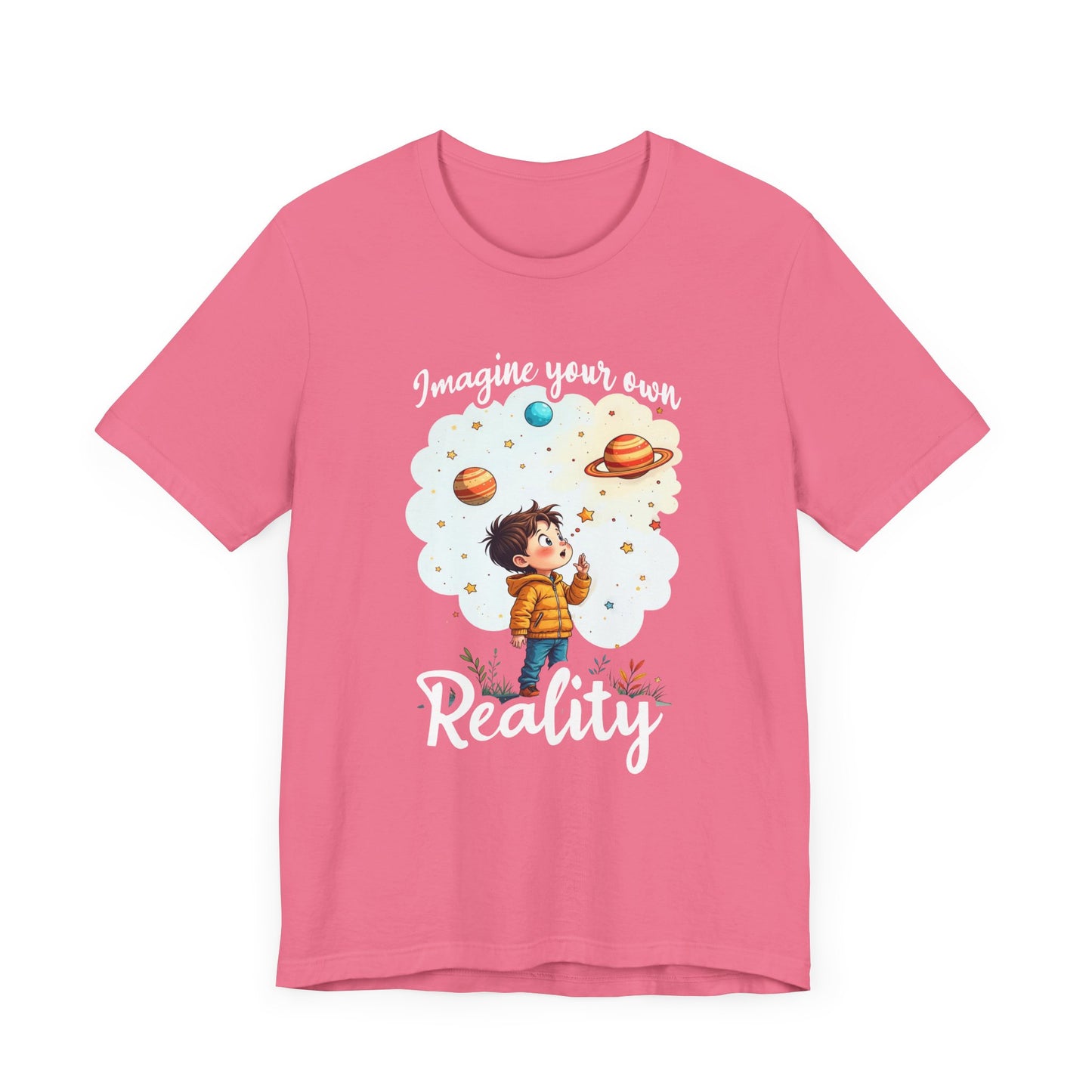 Digital Daydream - Imagine Your Own Reality – Toddler Dreaming Up Colorful Space Planets & Stars T-Shirt