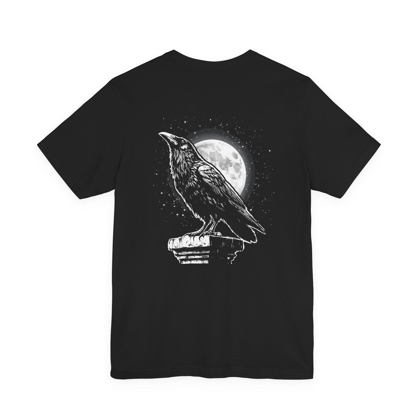 Moonlit Raven Tower Night Gothic T-Shirt