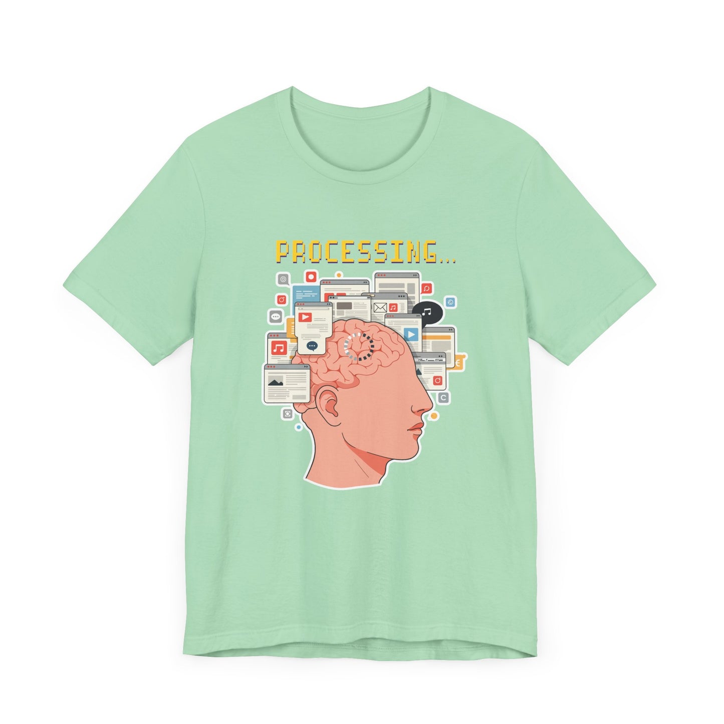My Brain Has Too Many Tabs Open Tee, Mental Overload Shirt, Funny Multitask Graphic Tee, Chaotic Mind Humor Top, Relatable Gift