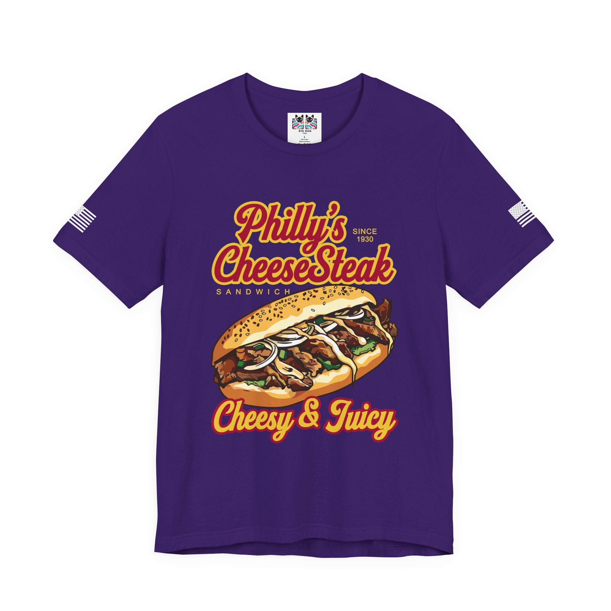 Philly's Cheesesteak T-Shirt – Since 1930 Cheesy & Juicy Sandwich Graphic Tee