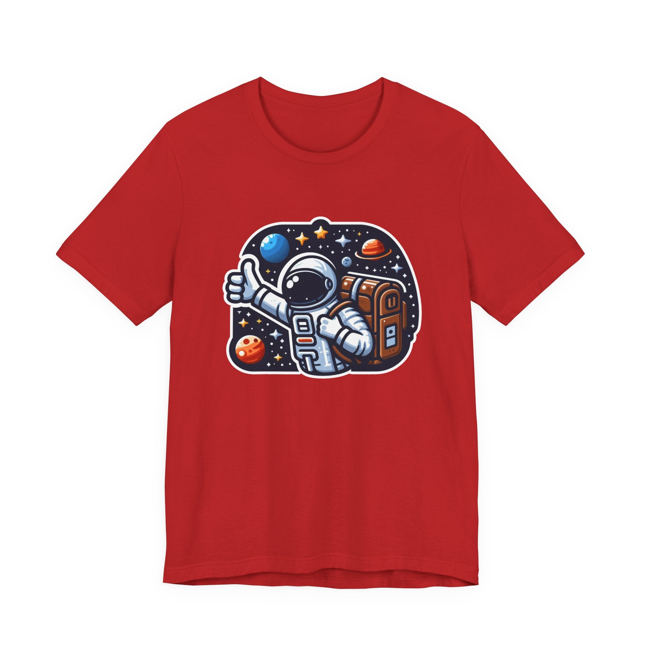 Astronaut Galaxy Hitchhiker T-Shirt – Cosmic Adventure in Space