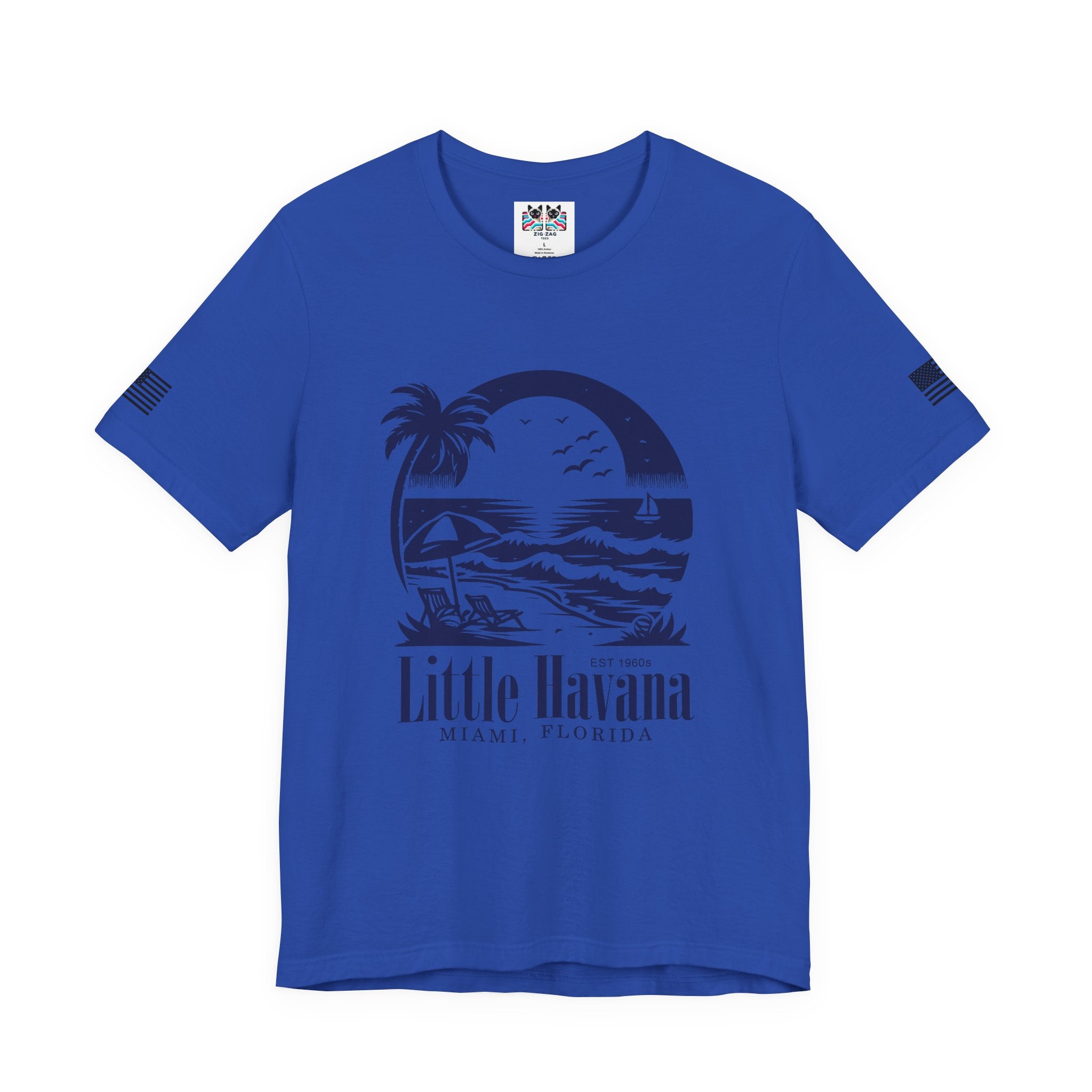 Little Havana Miami Florida T-Shirt – EST 1960s Vintage Beach Scene Graphic Tee
