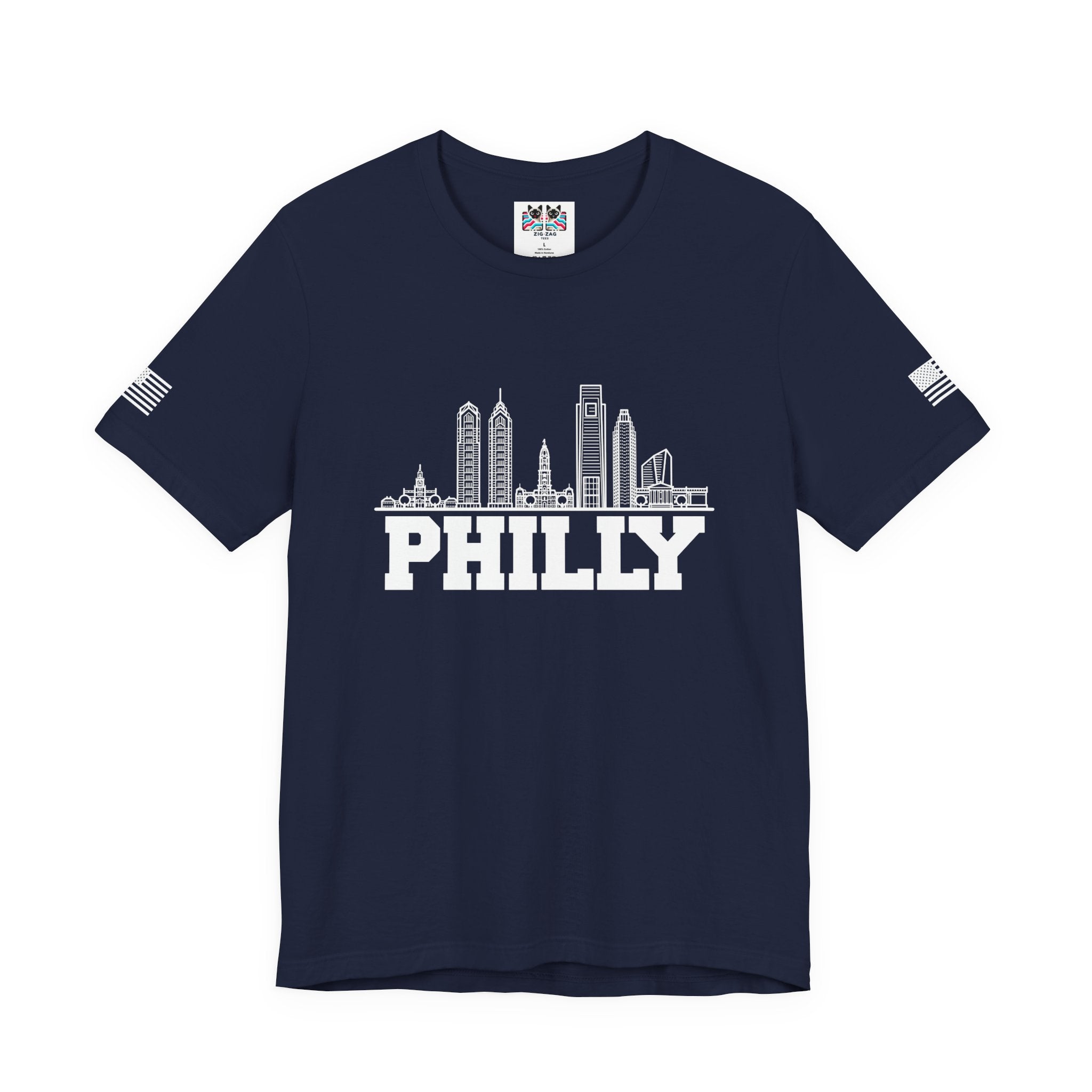 Philly T-Shirt – Philadelphia Skyline Line Art Graphic Tee