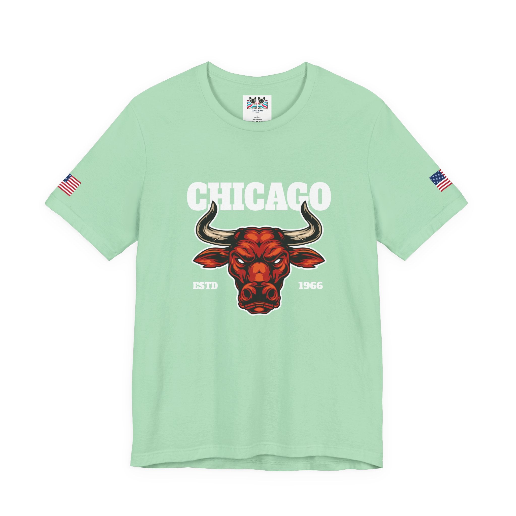 Chicago Bulls T-Shirt - Red Bull Mascot Est 1966 Sports Team Pride Design