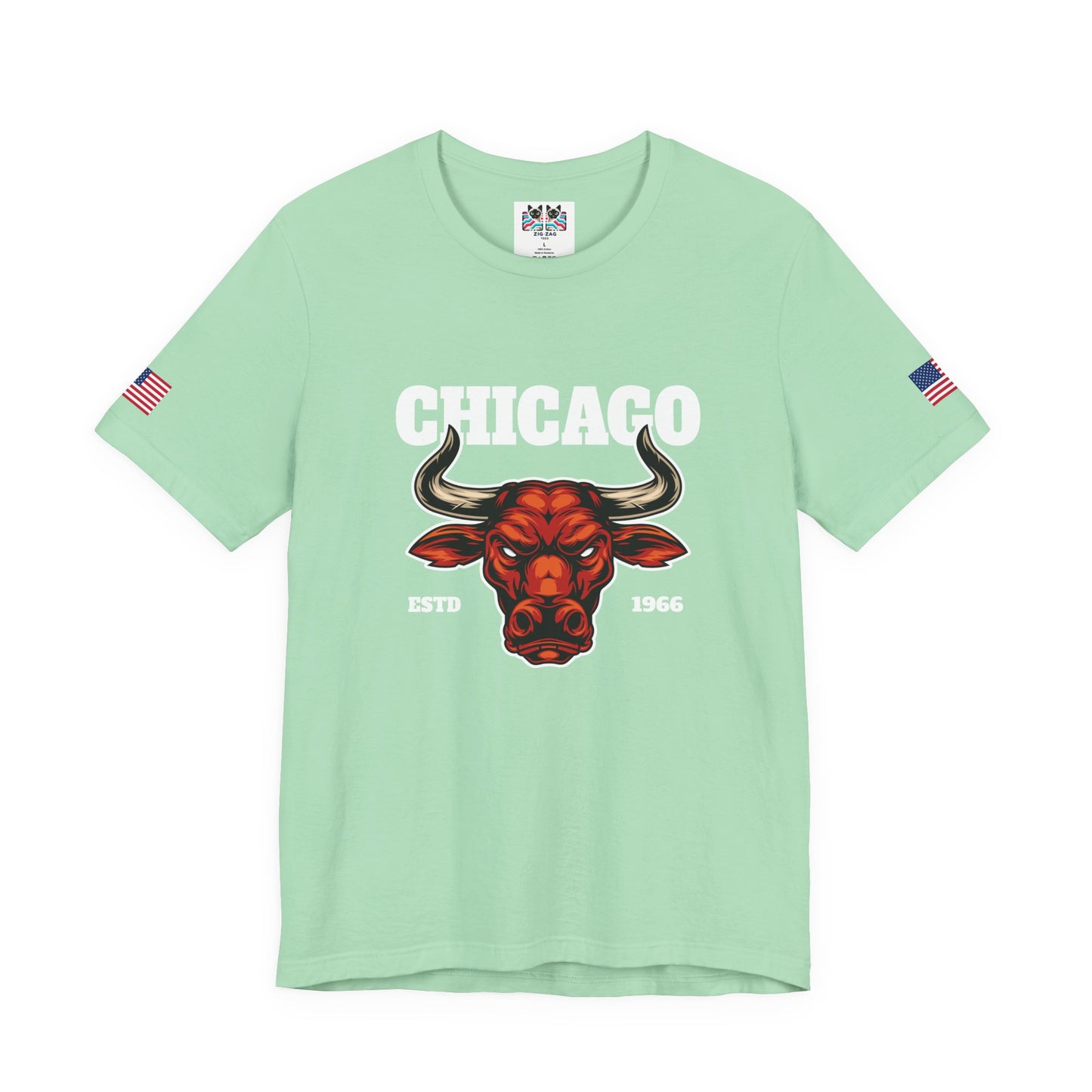 Chicago Bulls T-Shirt - Red Bull Mascot Est 1966 Sports Team Pride Design