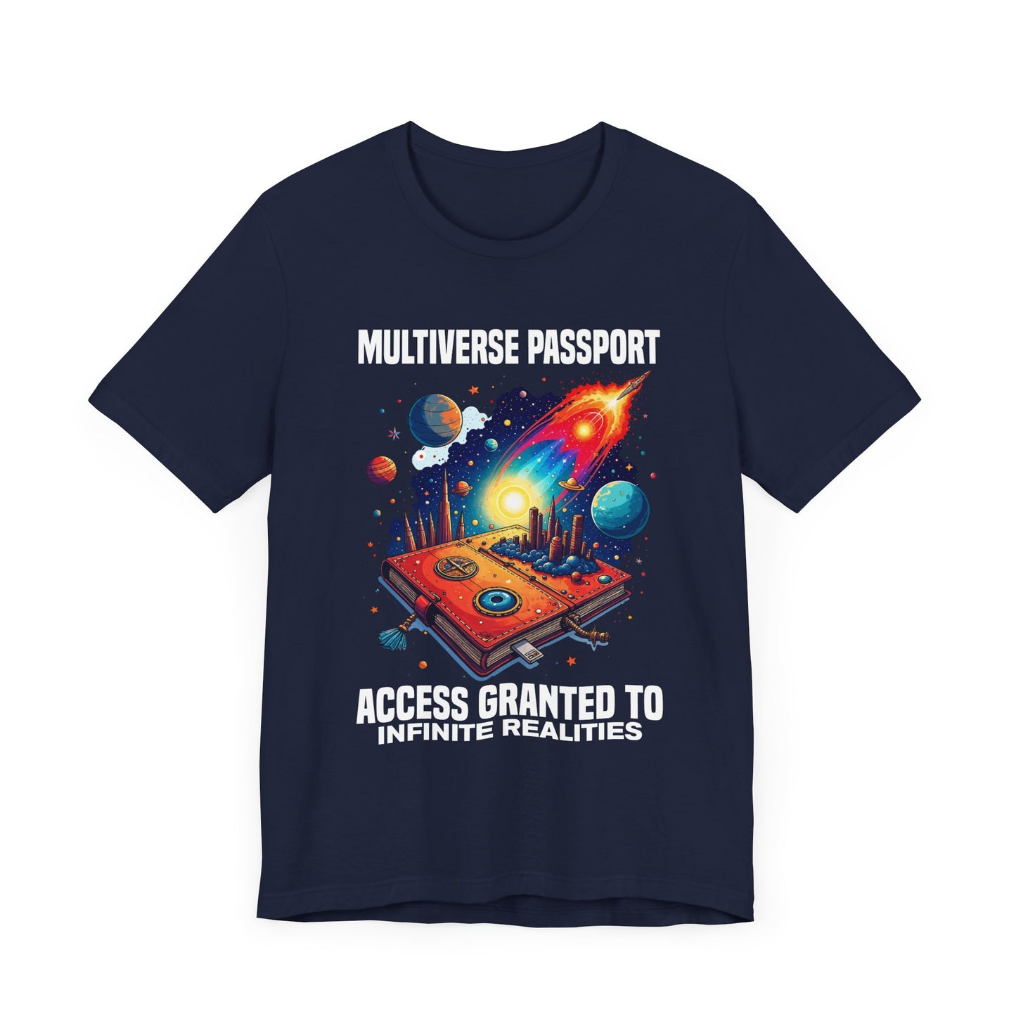 Multiverse Passport Tee, Sci-Fi Travel Shirt, Alternate Reality Graphic Tee, Universe Hopper Top, Quantum Nerd Gift