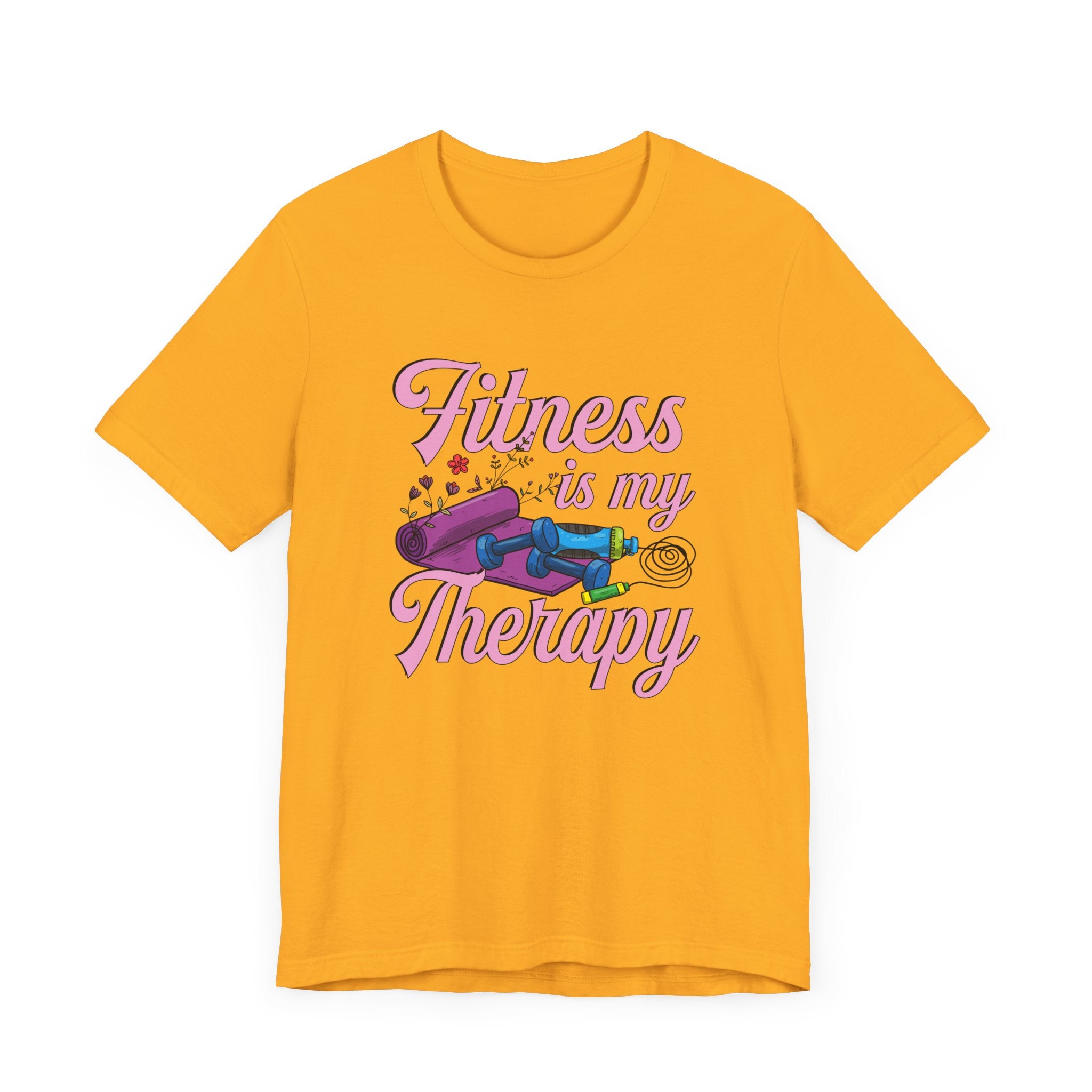 Fitness is My Therapy Tee, Workout Mindset Shirt, Gym Mental Health Top, Exercise Wellness Graphic, Self Care Gift