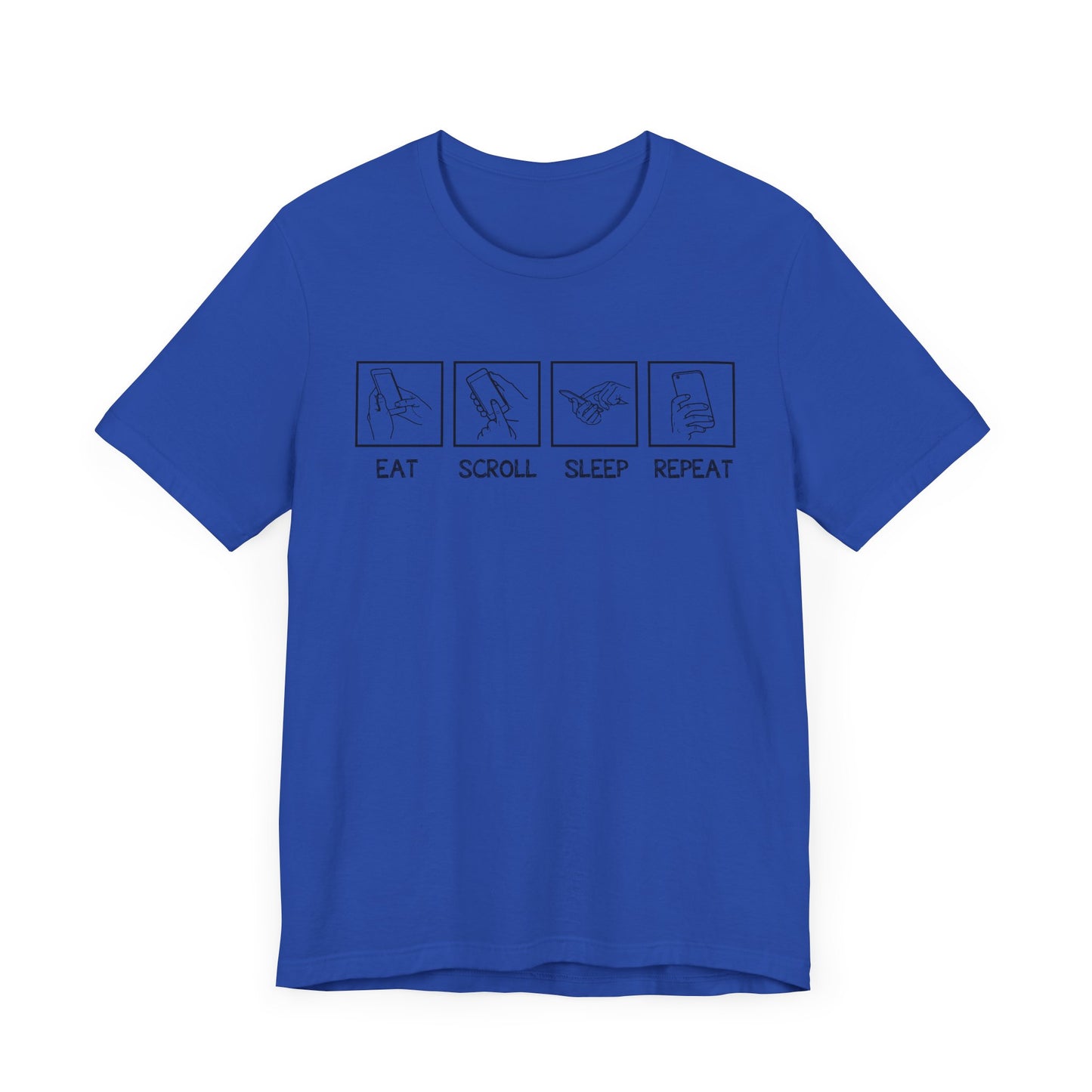 Eat Sleep Scroll Repeat Tee, Social Media Humor Shirt, Digital Routine Graphic Tee, Internet Culture Top, Online Life Gift