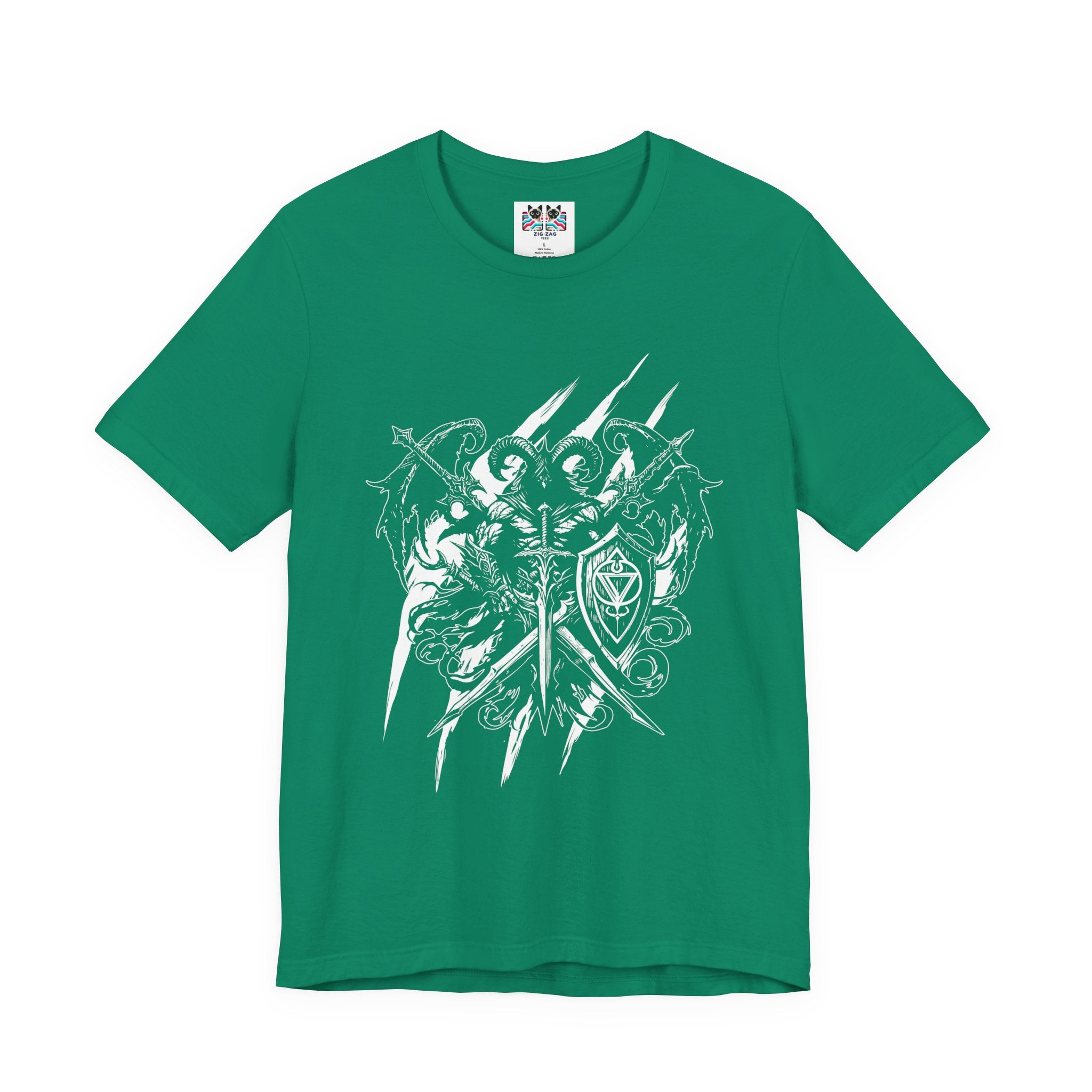 Blood Moon Dark Castle Paladin Swords Fantasy T-Shirt