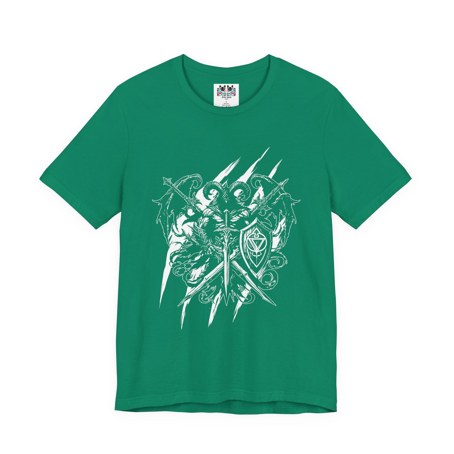 Blood Moon Dark Castle Paladin Swords Fantasy T-Shirt