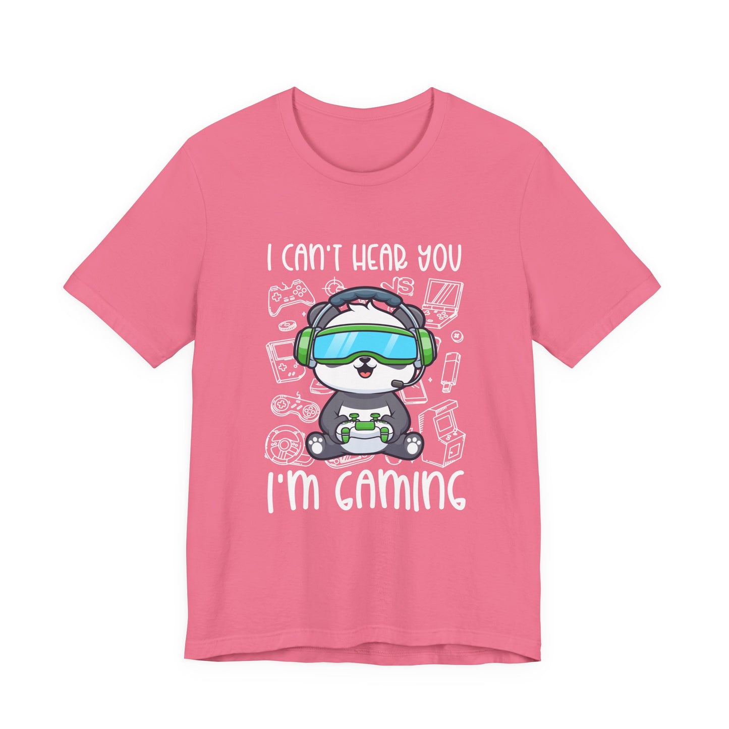 I Can’t Hear You I’m Gaming T-Shirt – Cute Puppy Gamer Headset Graphic Tee