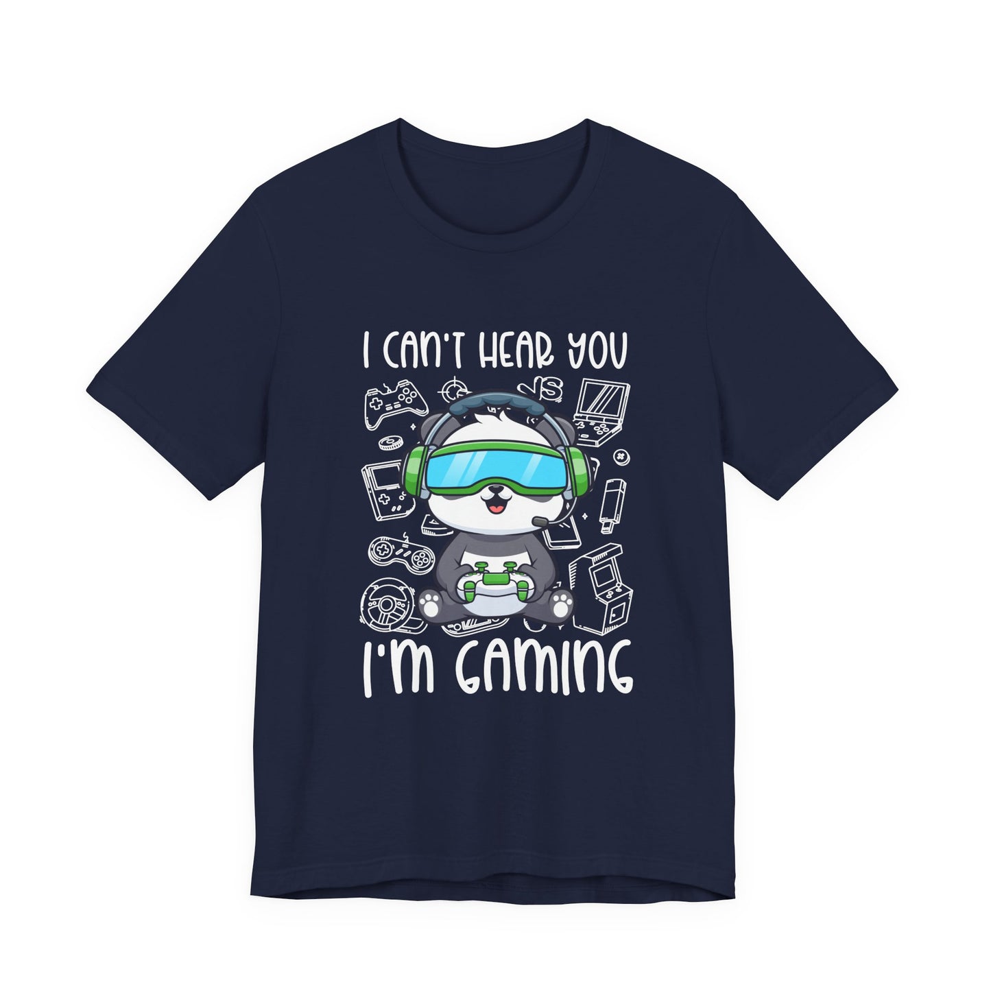 I Can’t Hear You I’m Gaming T-Shirt – Cute Puppy Gamer Headset Graphic Tee