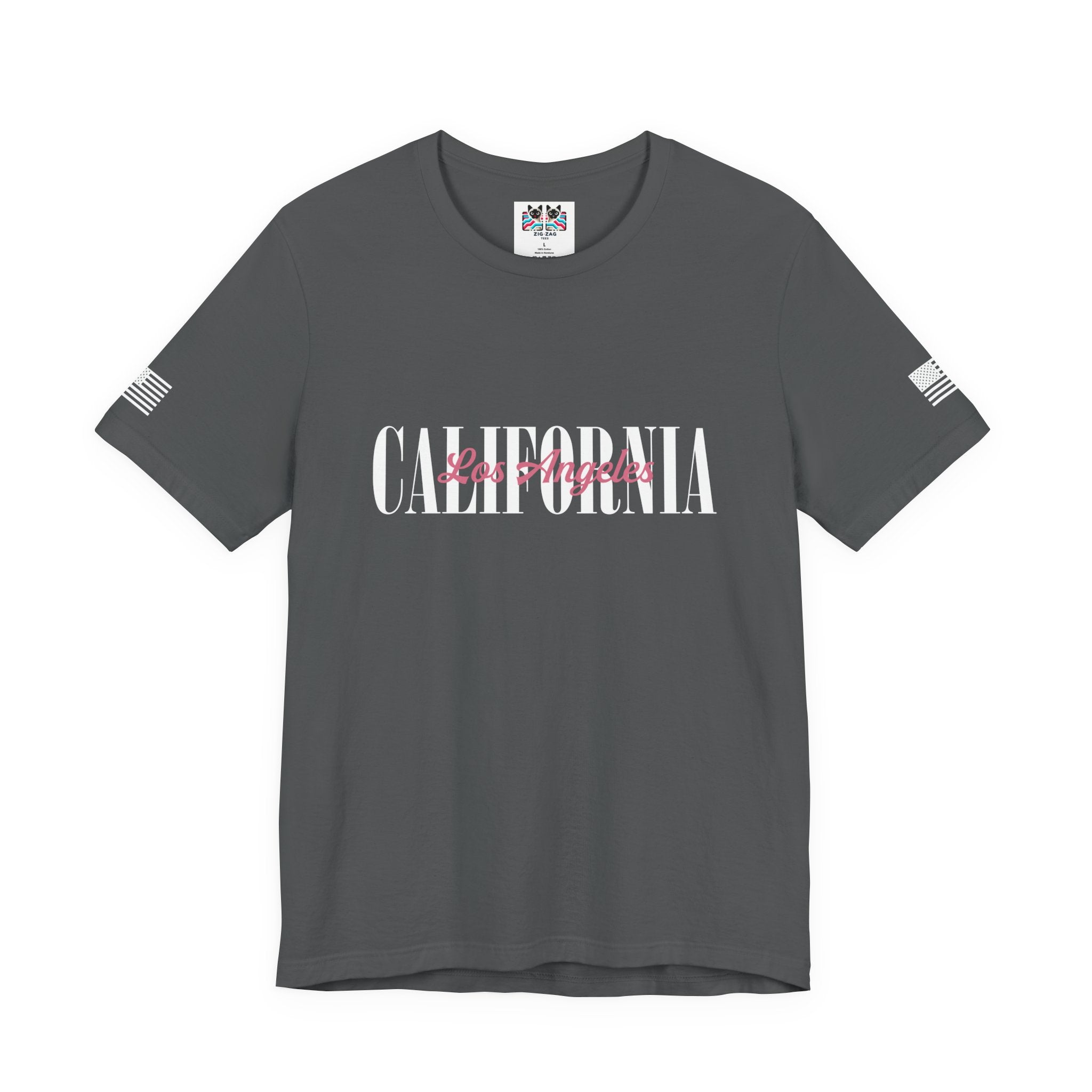 Los Angeles California Since 1850 Retro Palm Tee – Warm Sunset Square Graphic Shirt