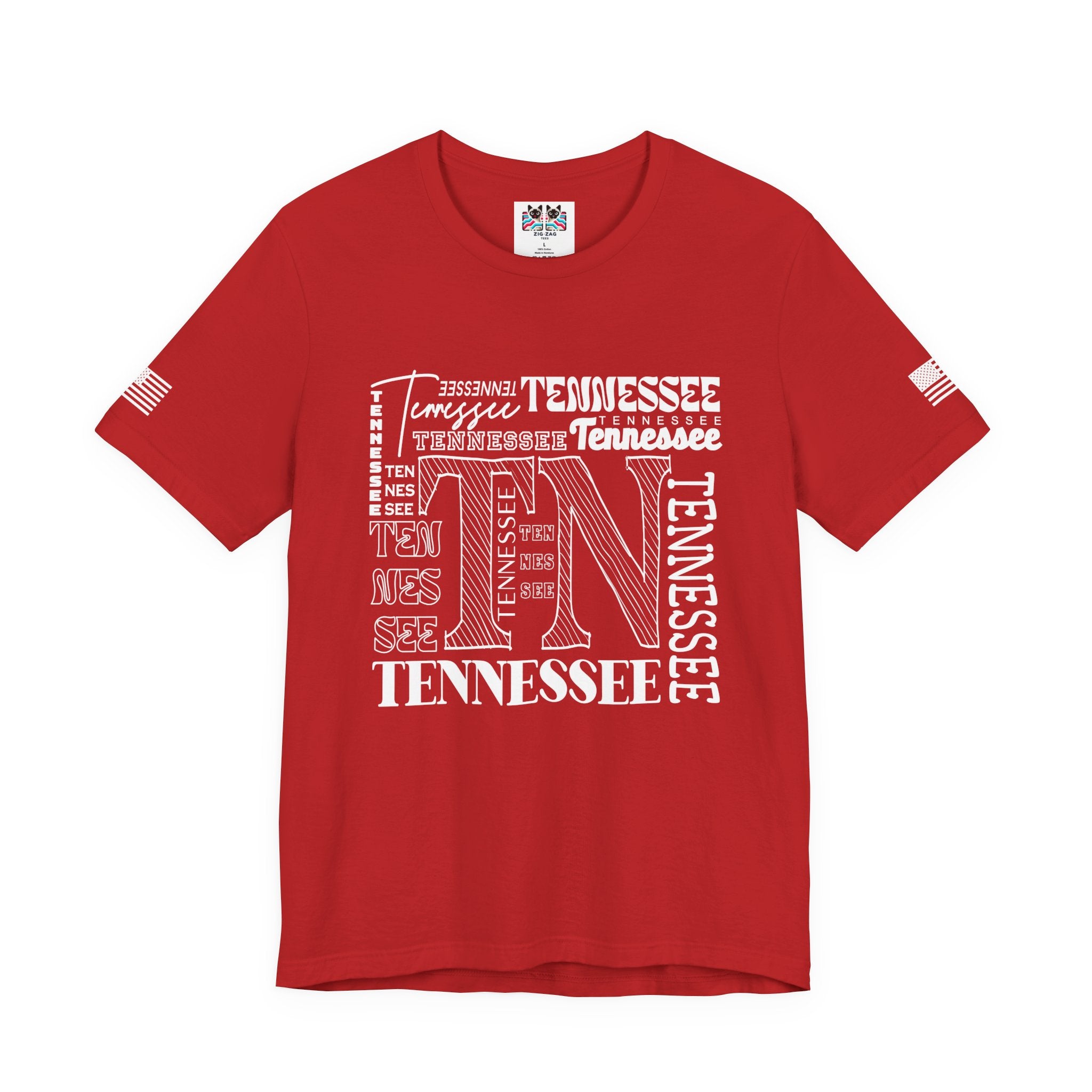 Tennessee TN T-Shirt – Multi-Style Typography Word Collage Graphic Tee