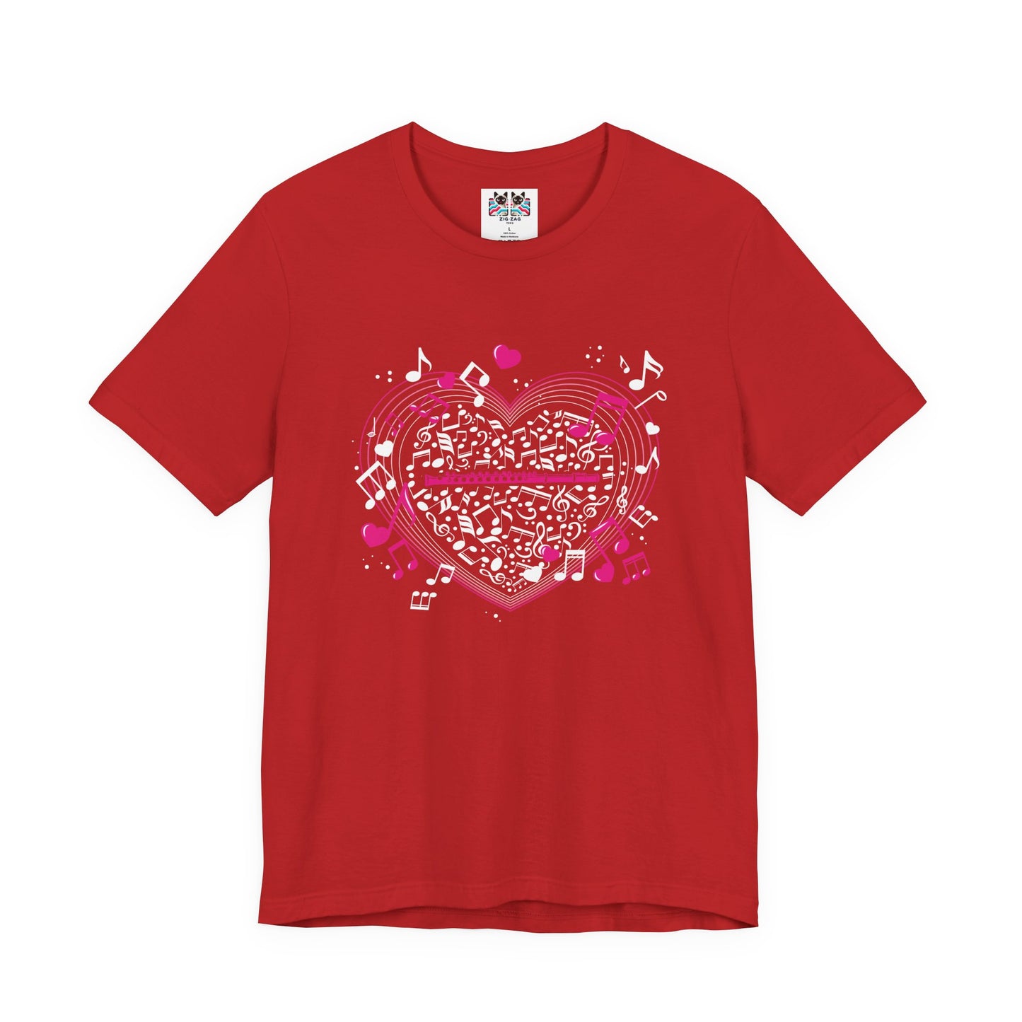 Heartbeat of the Flute Music Love T-Shirt