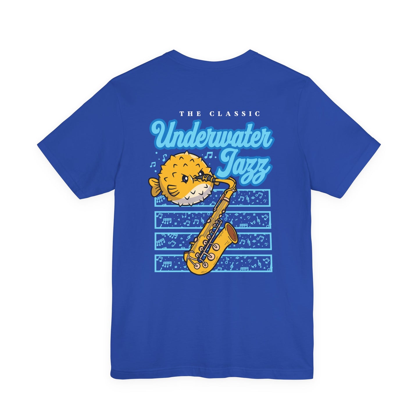 Underwater Jazz Blowfish Saxophone T-Shirt