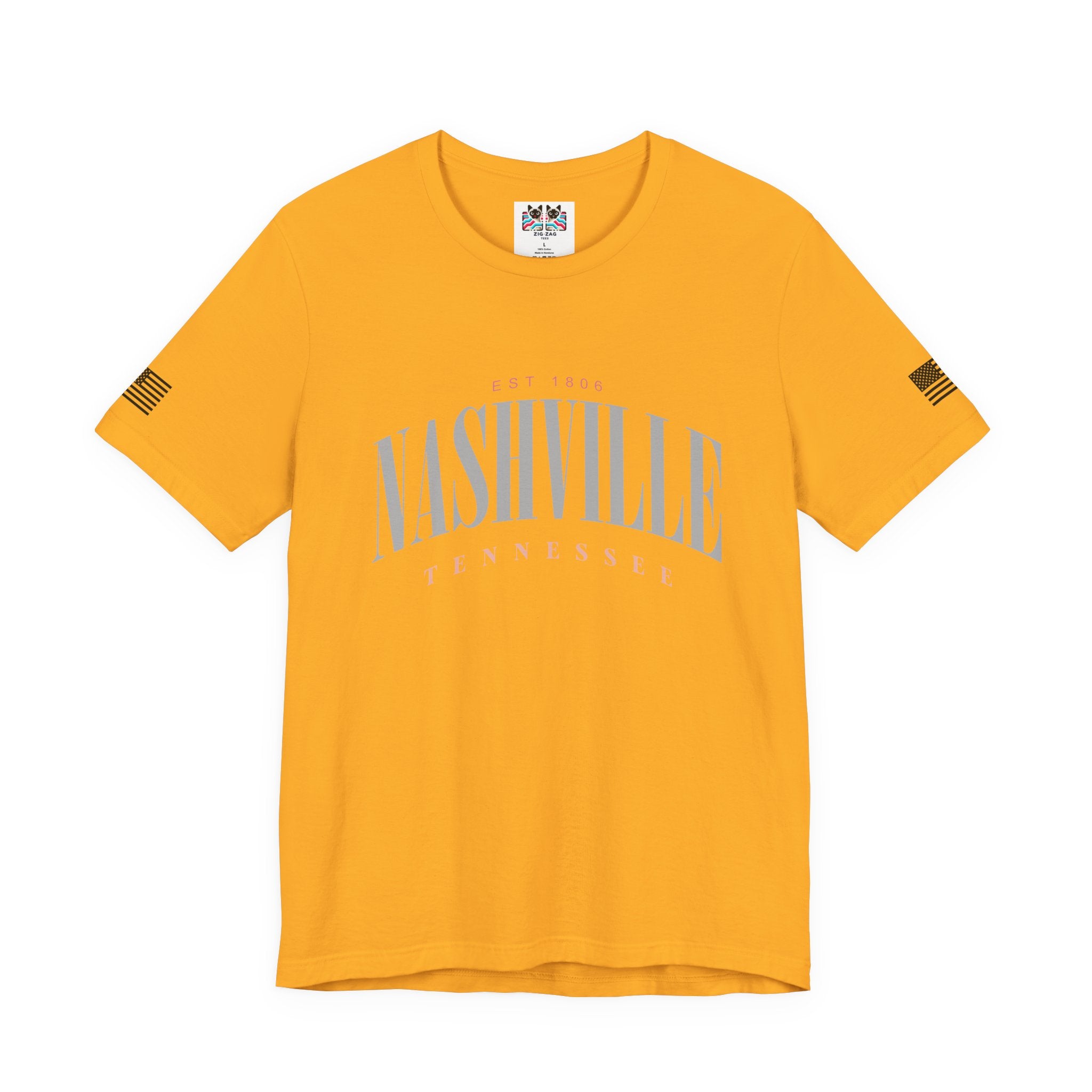 Nashville Tennessee EST 1806 T-Shirt – Faded Soft Arch Typography Tee