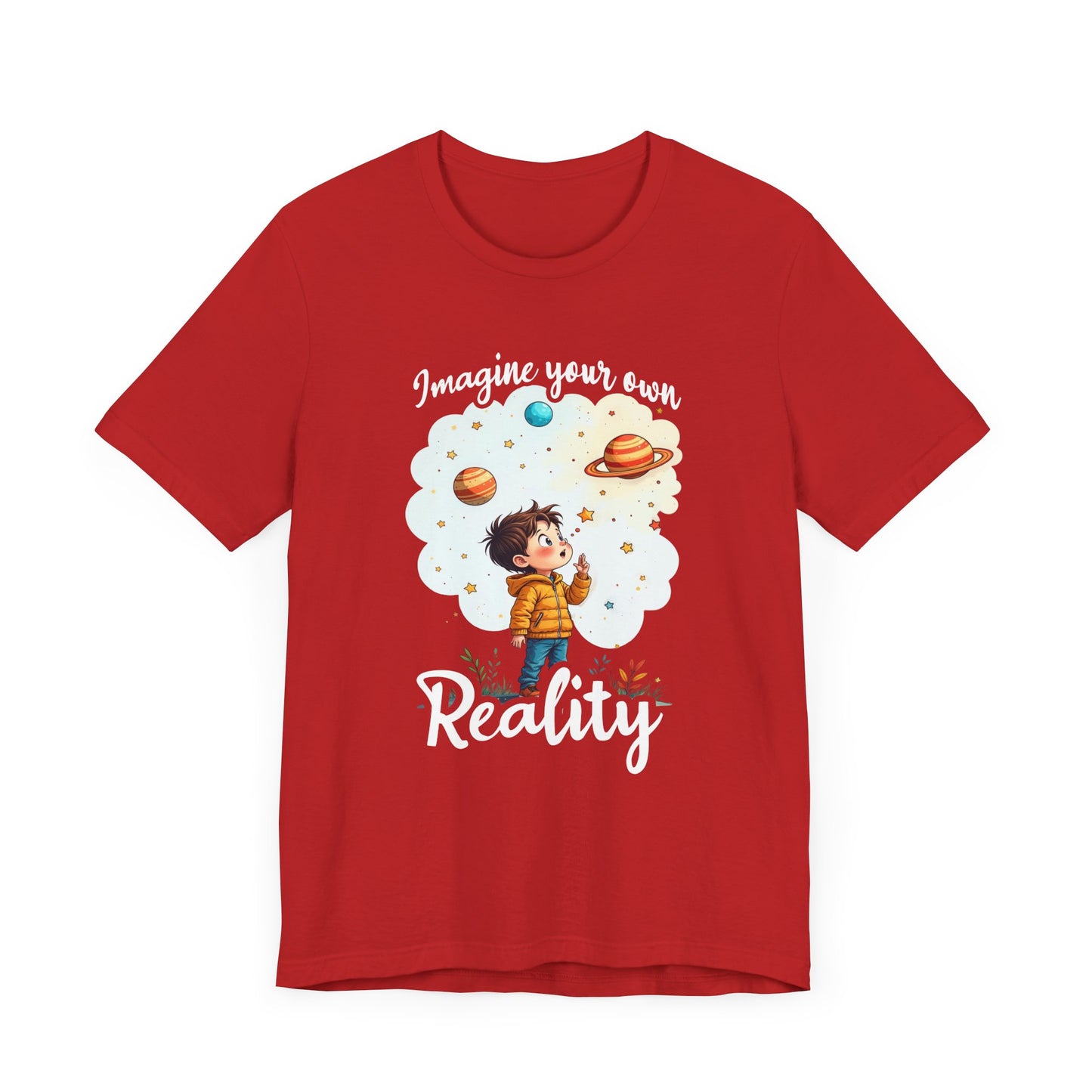 Digital Daydream - Imagine Your Own Reality – Toddler Dreaming Up Colorful Space Planets & Stars T-Shirt