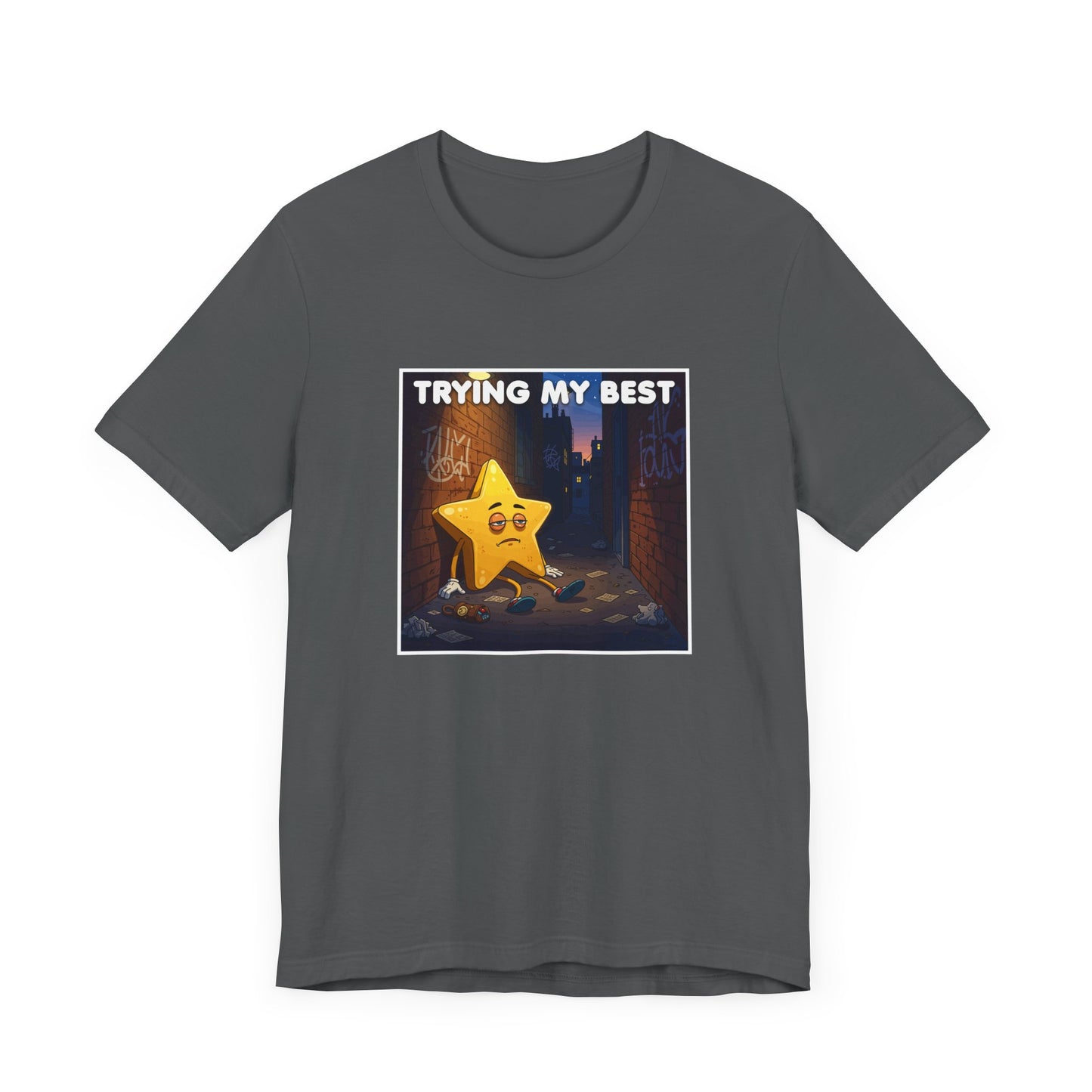 Trying My Best It’s Not Much Tee, Low Effort Humor Shirt, Honest Mood Graphic Tee, Funny Bare Minimum Top, Lazy Relatable Gift