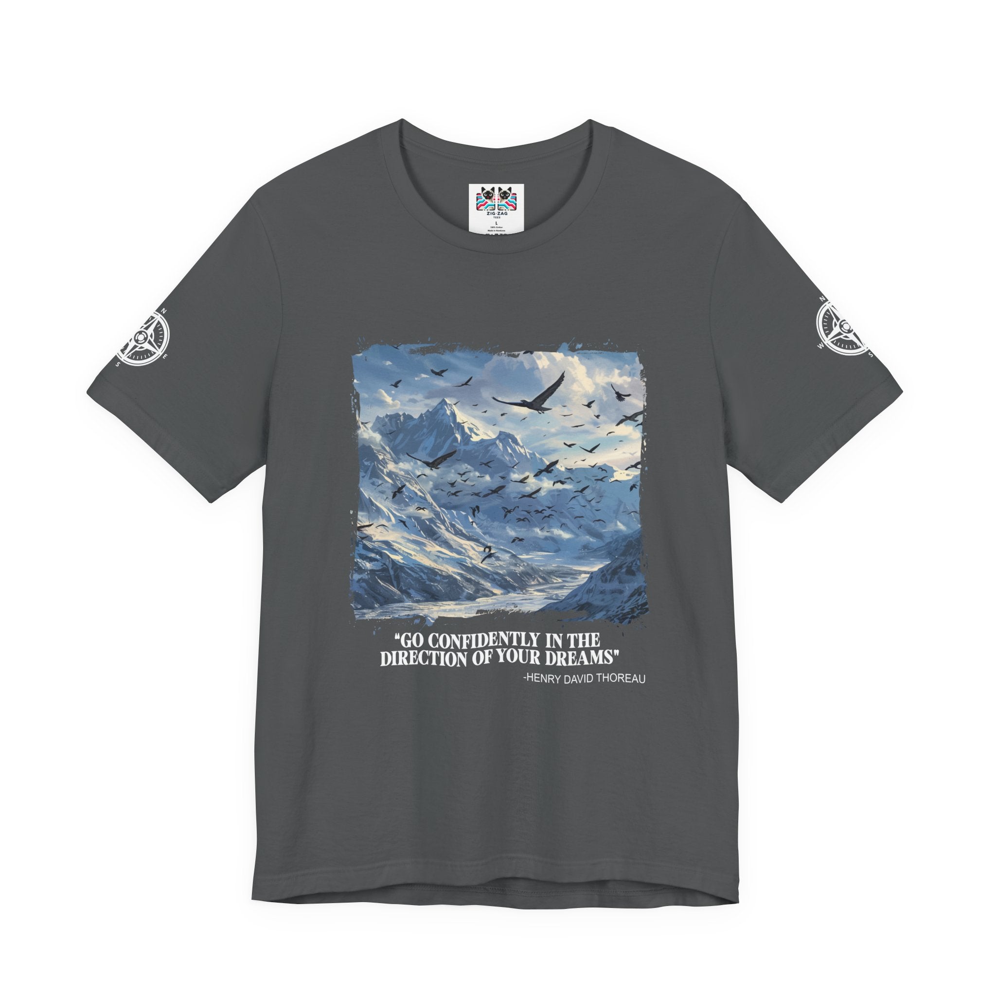 Go Confidently in the Direction of Your Dreams T-Shirt – Henry David Thoreau Quote Graphic Tee
