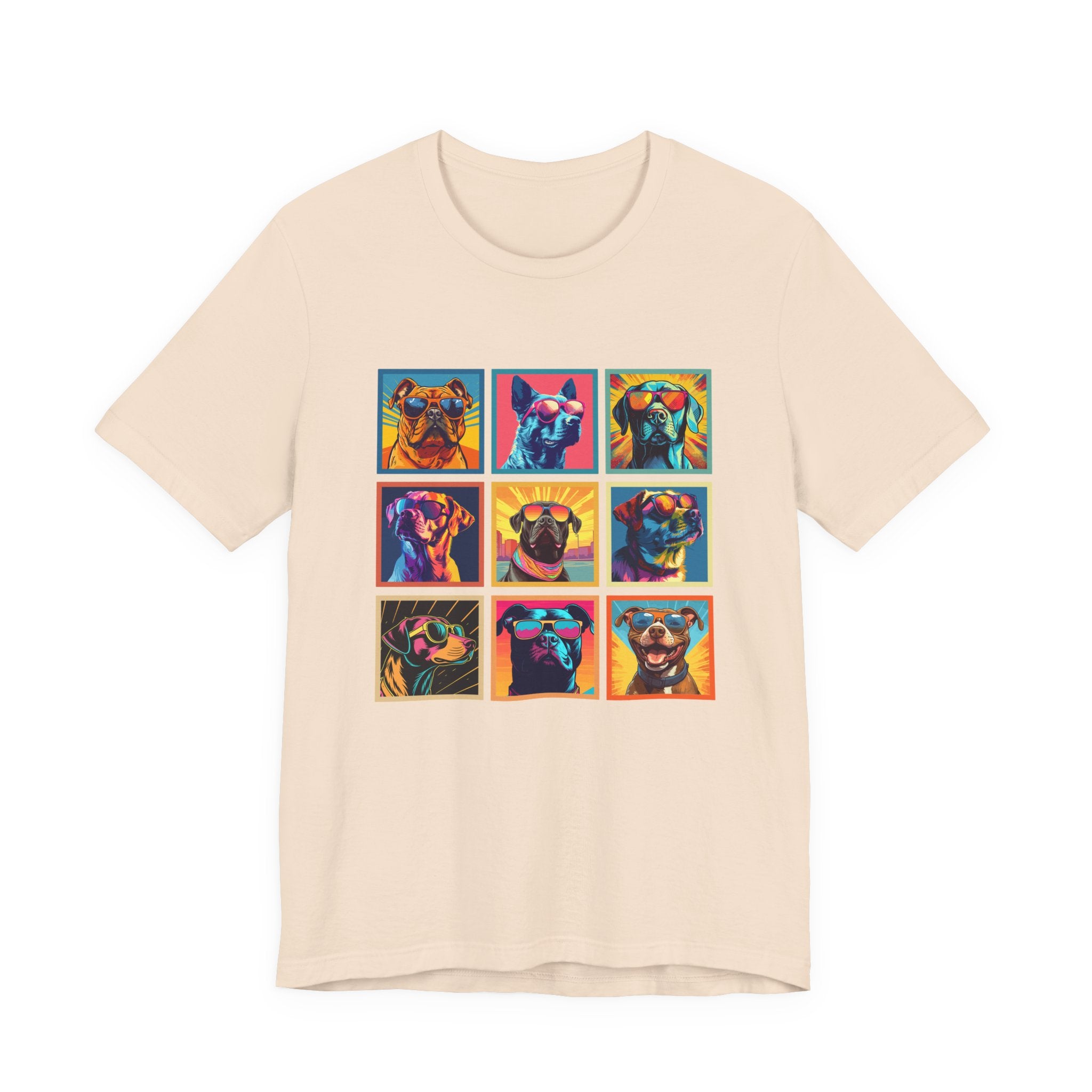 Cool Dogs Pop Art Sunglasses Tshirt – Nine Retro Pups
