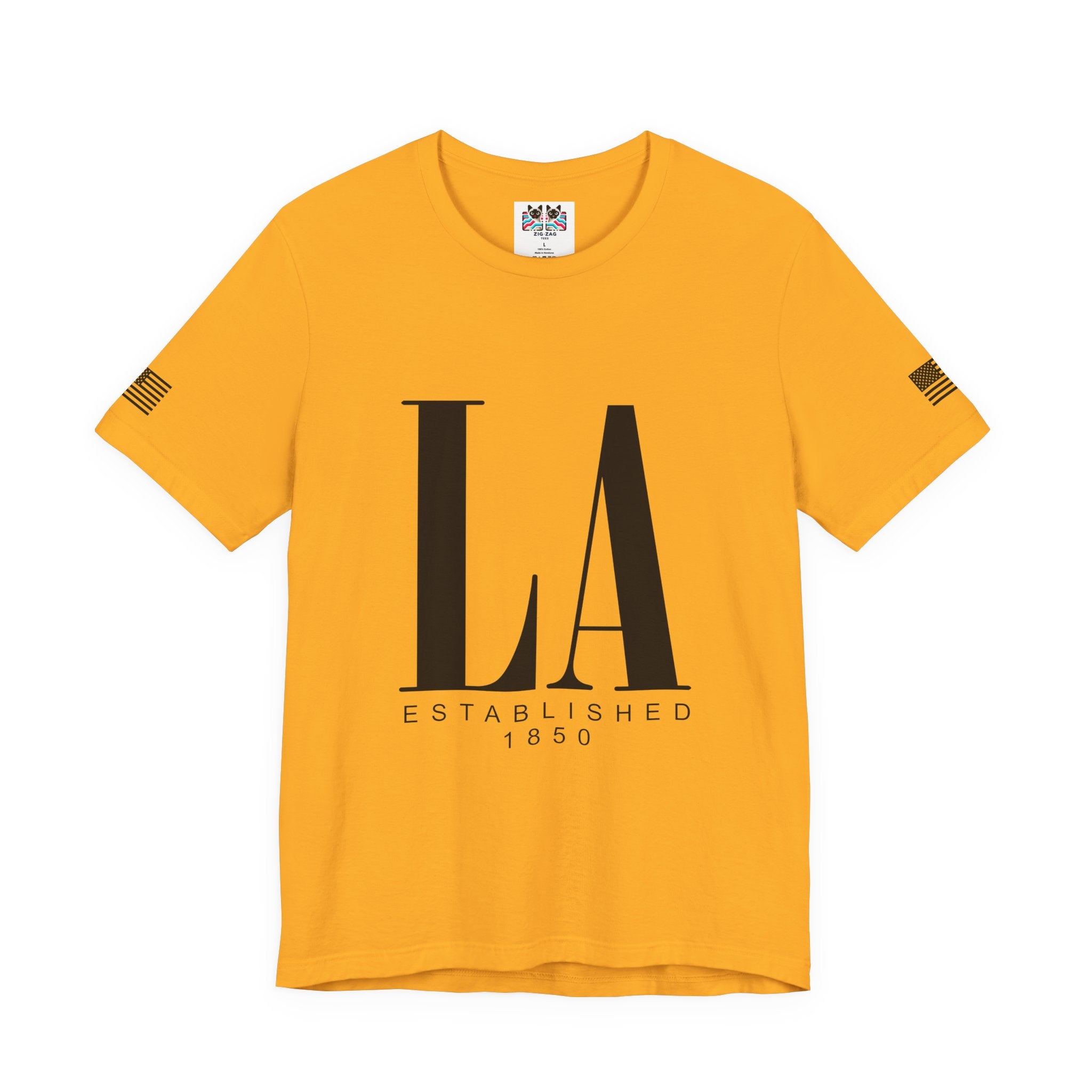 LA Established 1850 T-Shirt – Bold Monogram Los Angeles Minimal Luxury Tee