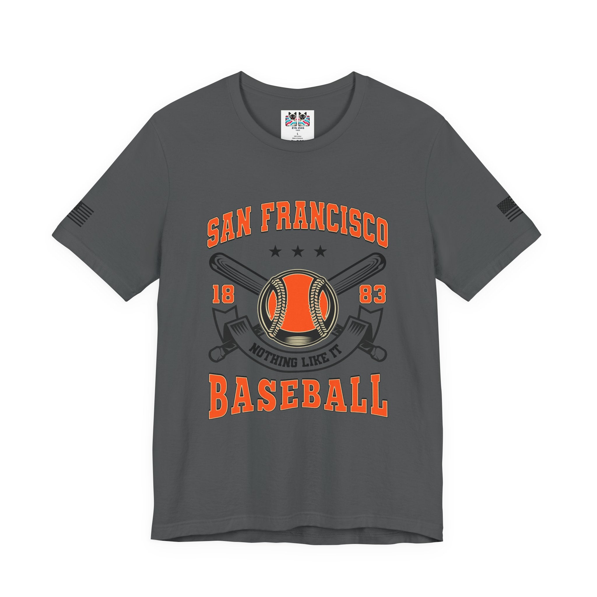 San Francisco Baseball T-Shirt, 1883 Nothing Like It Crest Badge Tee, SF Baseball Fan Shirt, Retro Vintage Sports Gift, Unisex