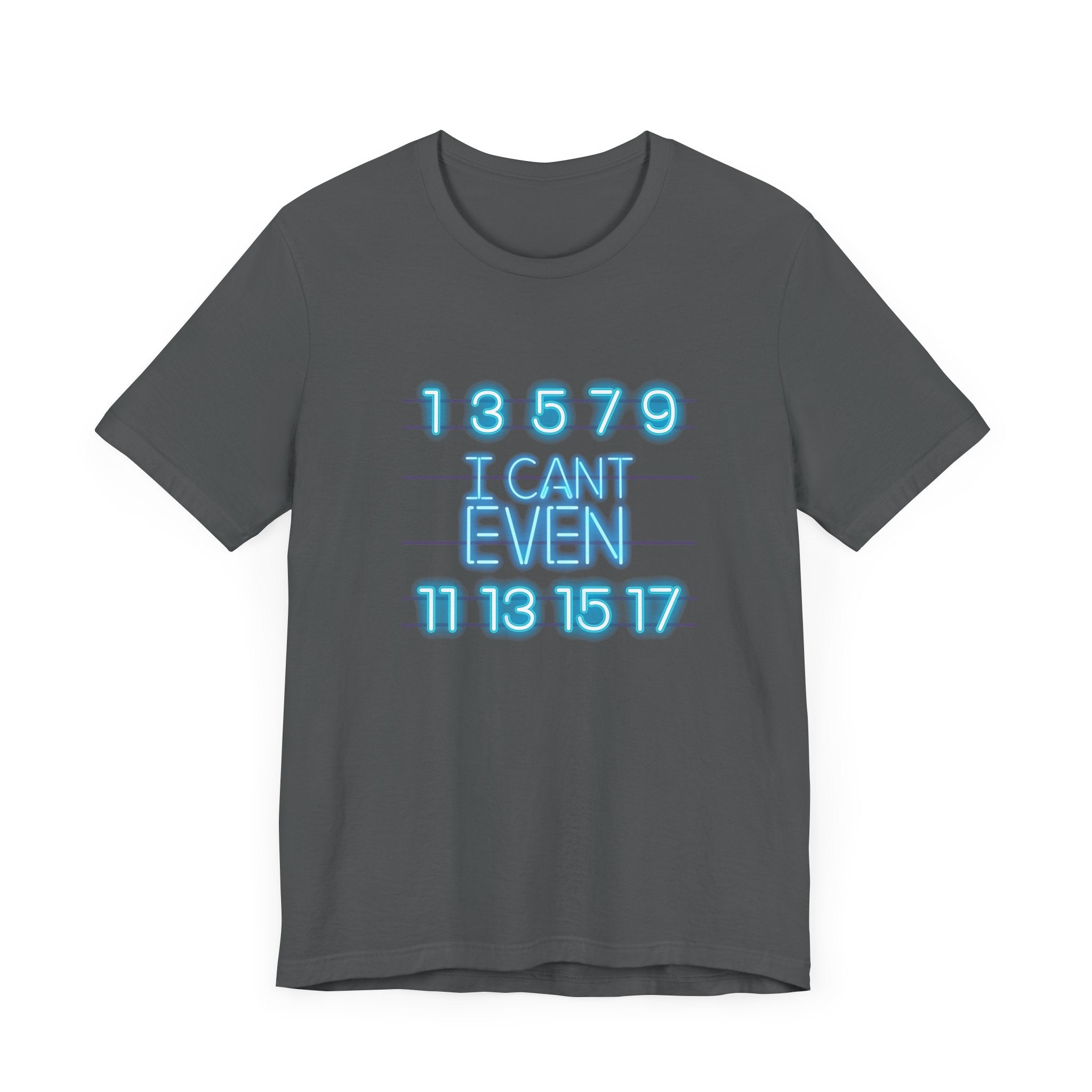 Neon Math Joke Tee – I Can't Even with Odd Numbers