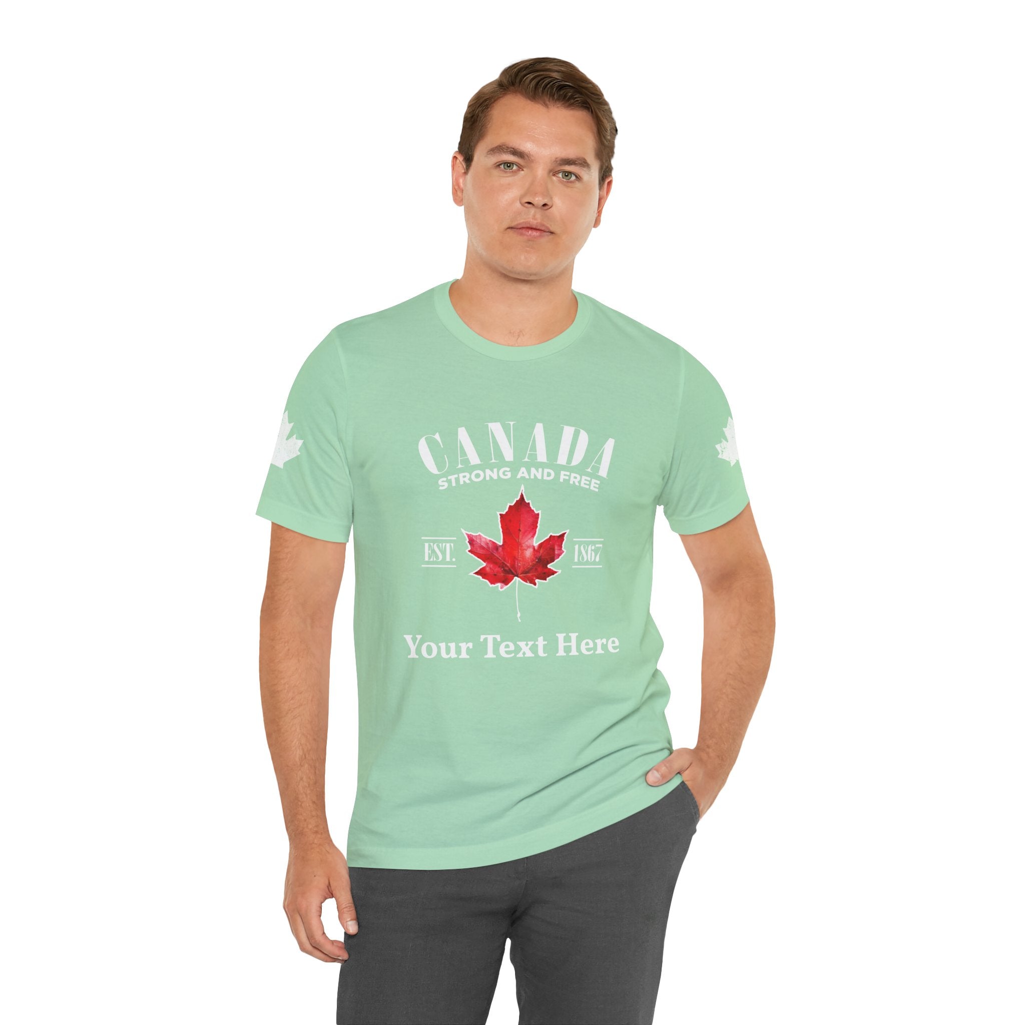 Custom T-Shirt - Canada Strong and Free True Maple Heritage T-Shirt
