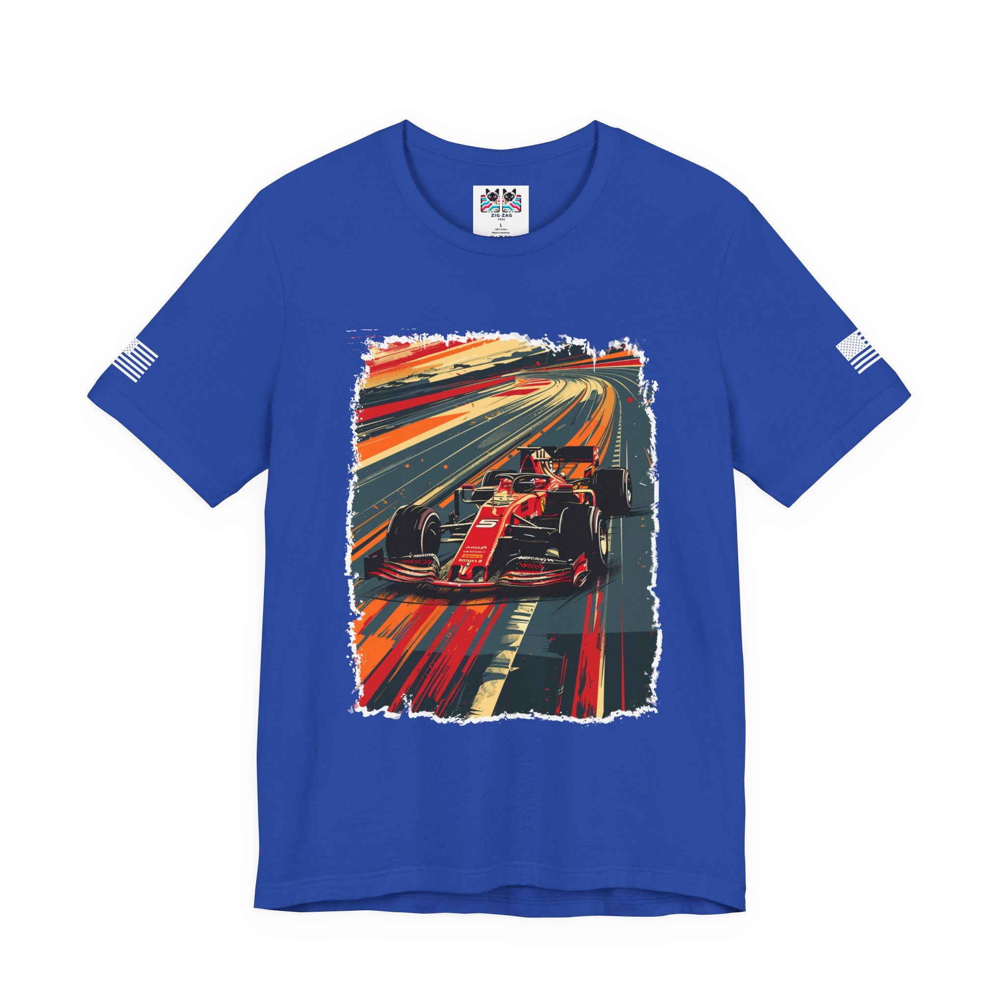 Las Vegas World Champion Sports Car Racer Front & Back T-Shirt – Formula Racing Graphic Tee