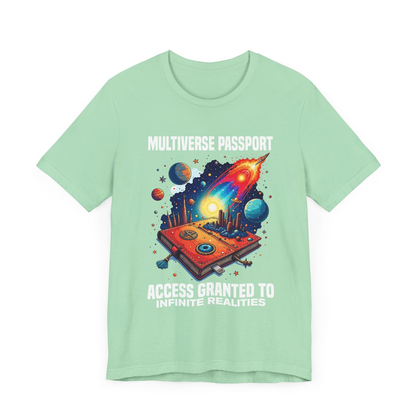 Multiverse Passport Tee, Sci-Fi Travel Shirt, Alternate Reality Graphic Tee, Universe Hopper Top, Quantum Nerd Gift