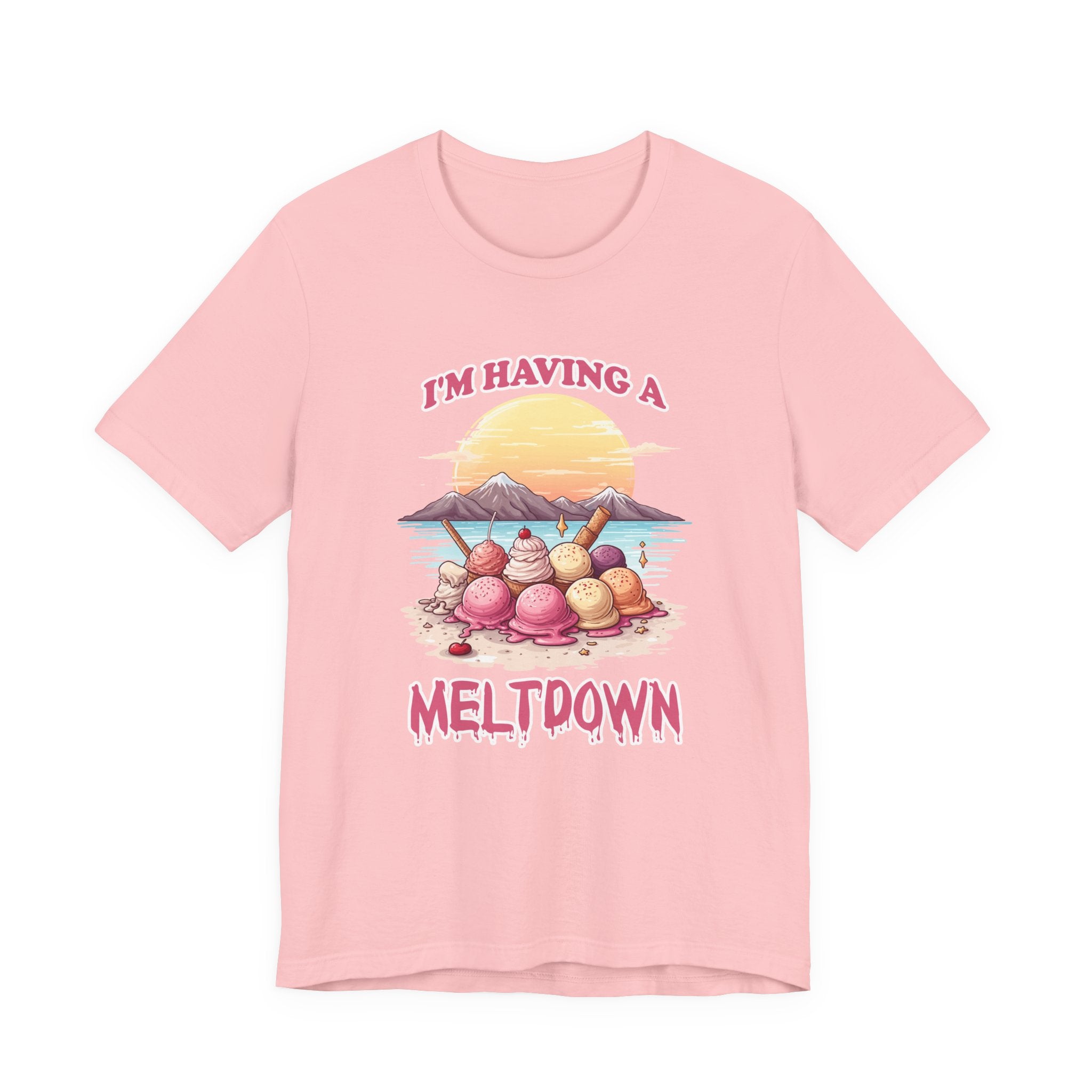 Im Having a Meltdown Tshirt Melting Ice Cream Scoops Beach Glacier Sunset Design