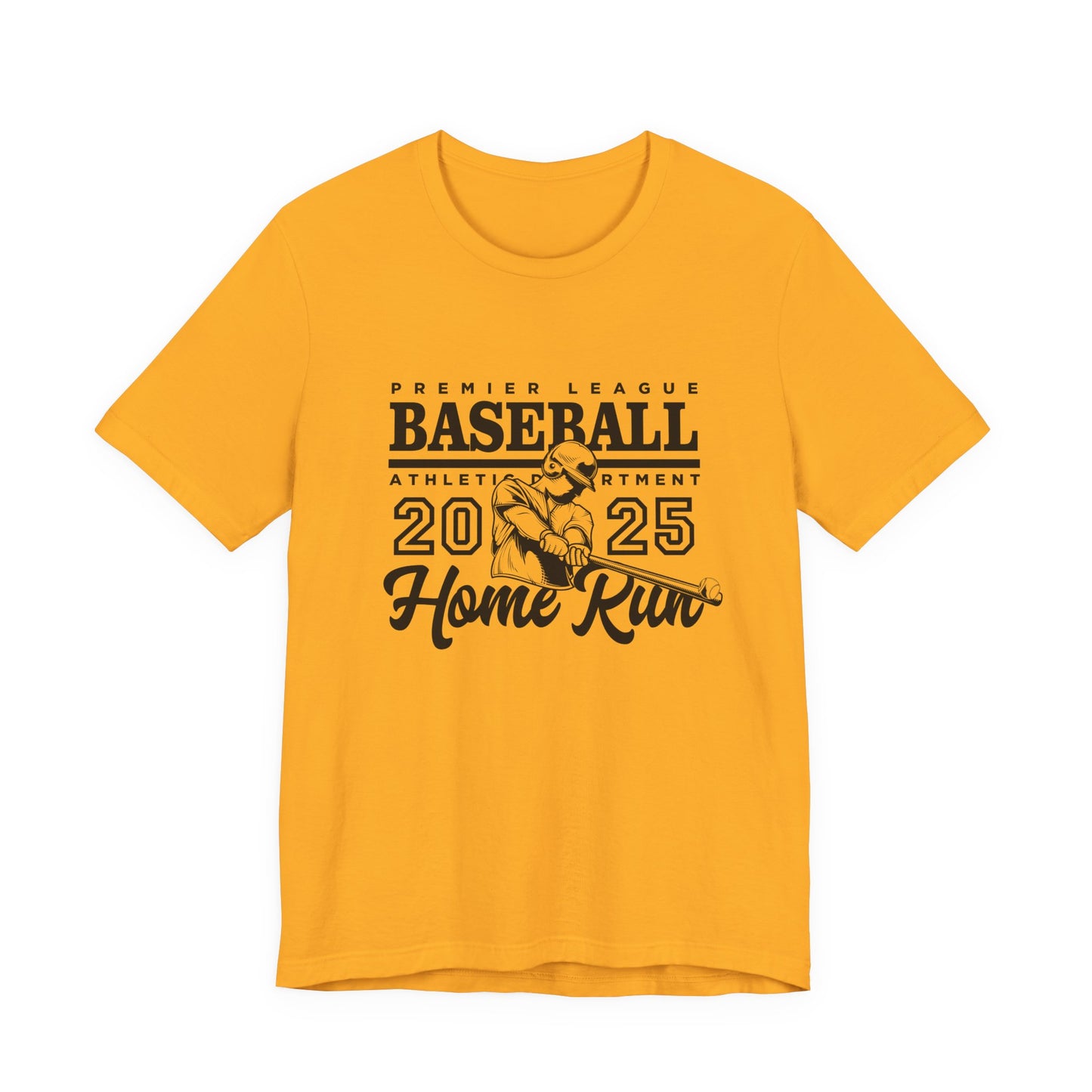 Baseball tshirt - Premier League Basebal l2025 HomeRun Tshirt Baseball Player Graphic with Bold Text Background