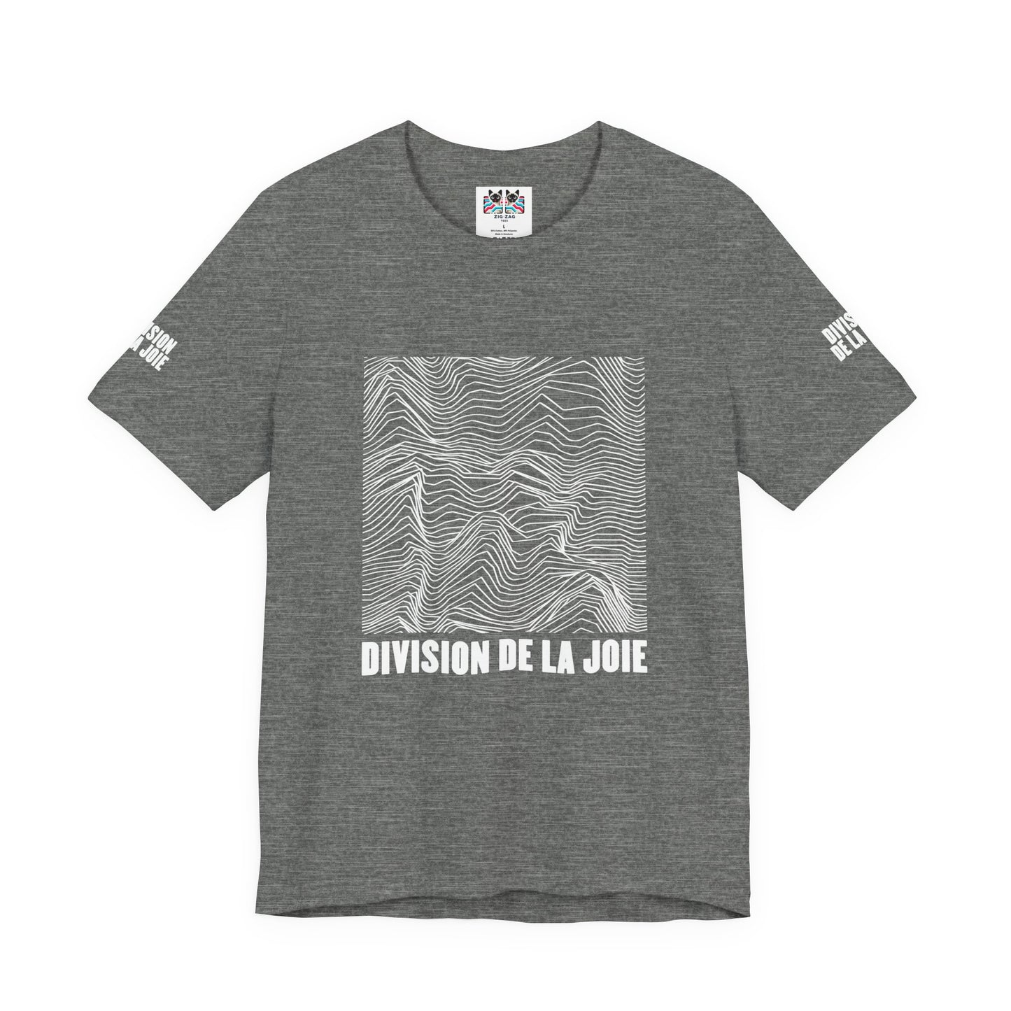Division De La Joie T-Shirt – French Joy Division Wave Pattern Graphic Tee